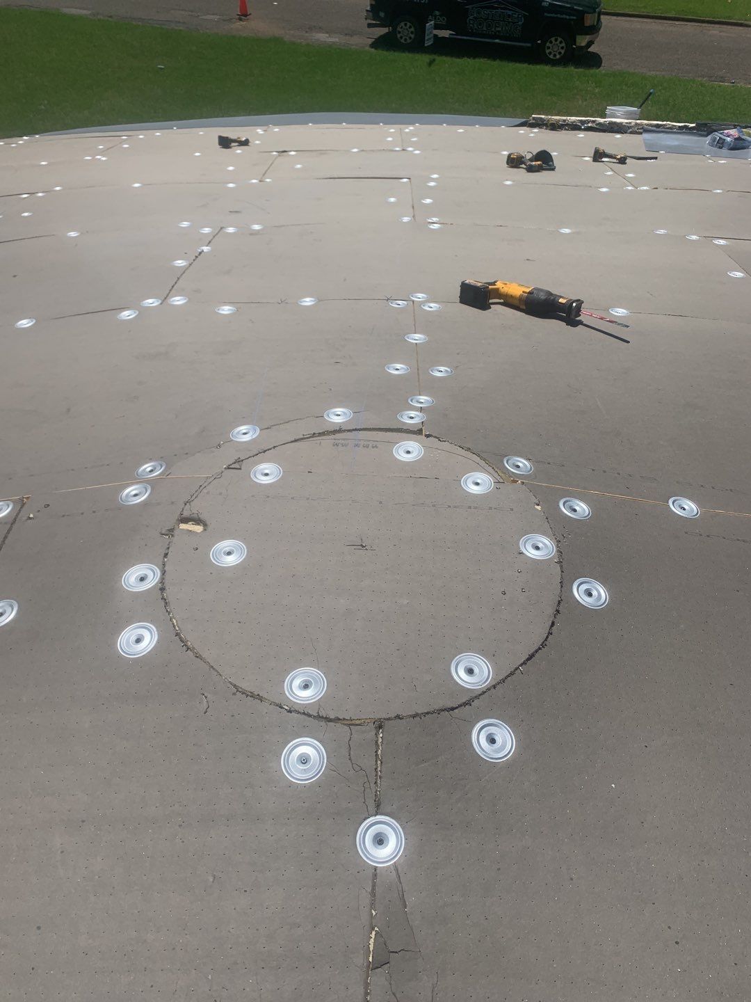 Commercial Roofing Installation using 50 mil PVC by Hostetler Roofing