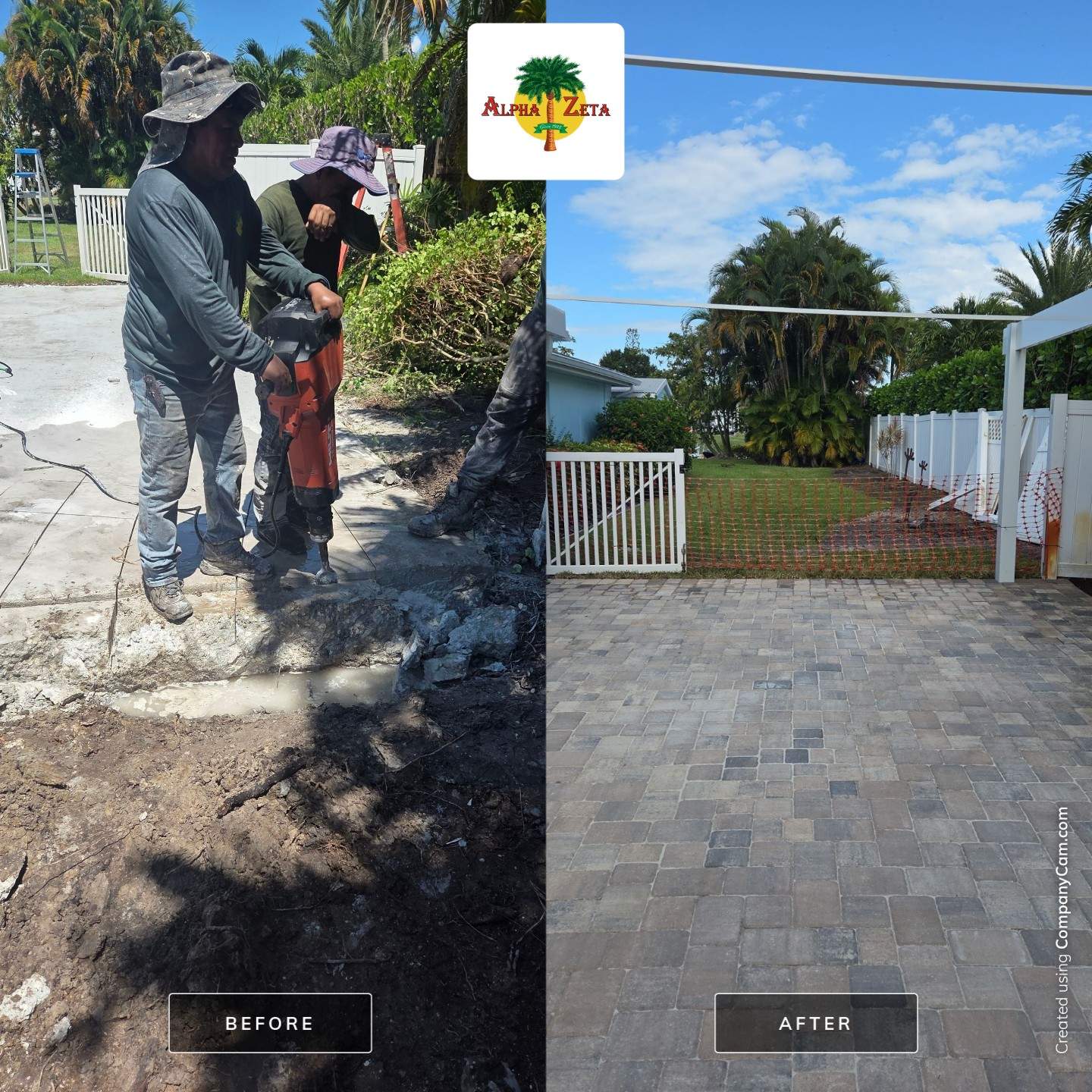 Stuart Showcase: Turning Concrete Chaos into Paver Perfection by Alpha Zeta Enterprises Inc