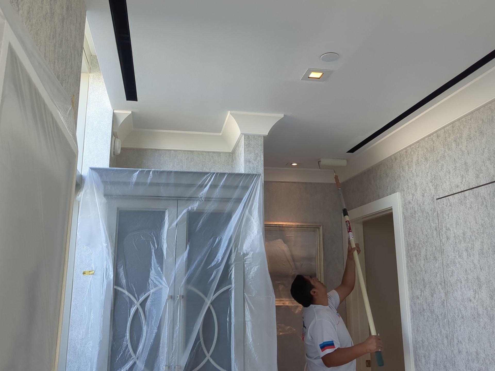 Luxury Apartment Ceiling Repair & Repaint - Philadelphia by Fresh Coat Works LLC