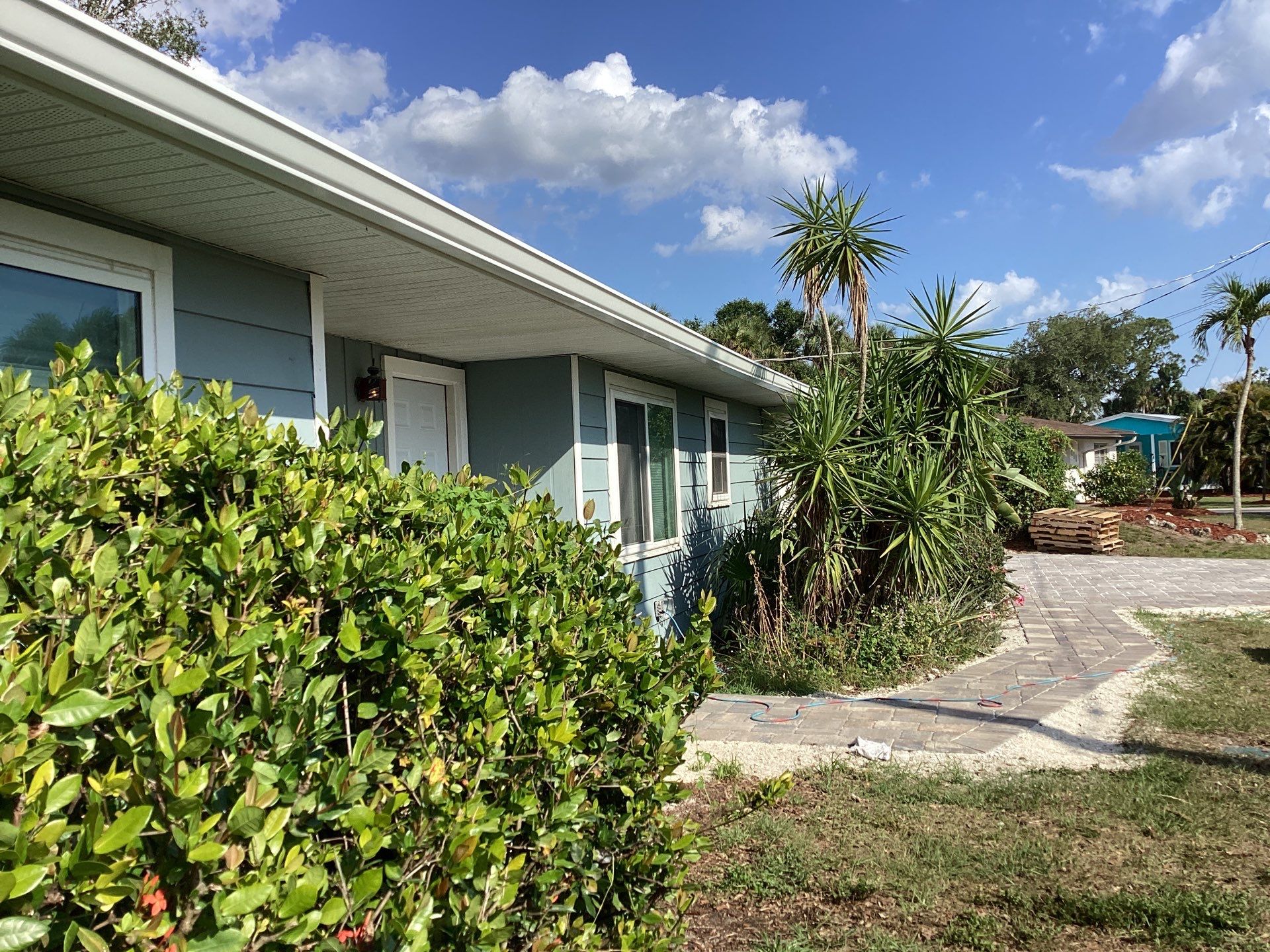 White 6-Inch Gutters and Leaf Guard Installation in Fort Myers FL by Gutter Professors