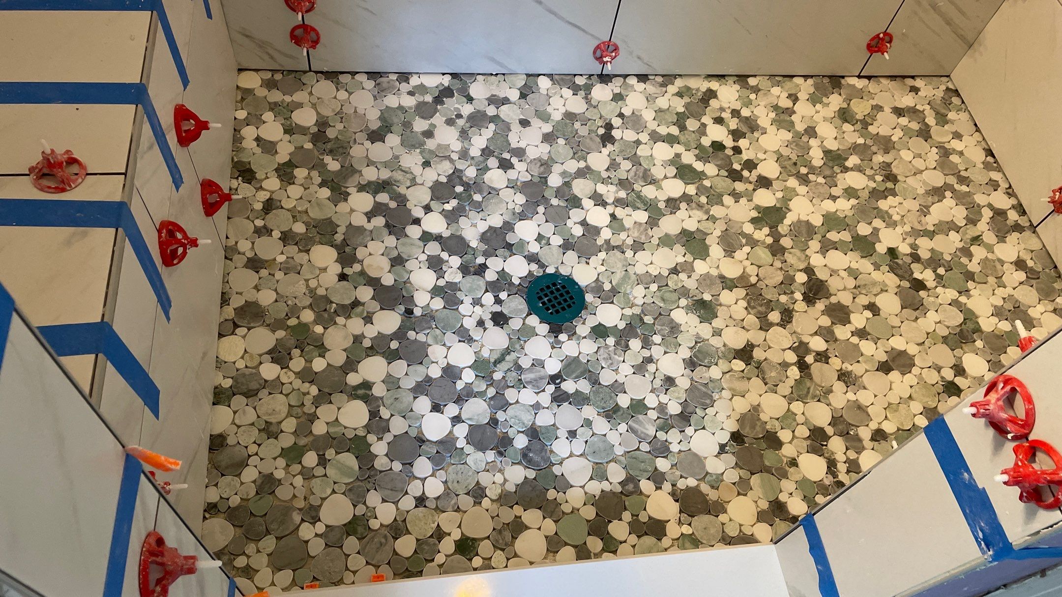 Bright Bathroom Remodel with Wall Removal, Stand Alone Tub and New Vanity by Footprints Floors of Coastal Carolina