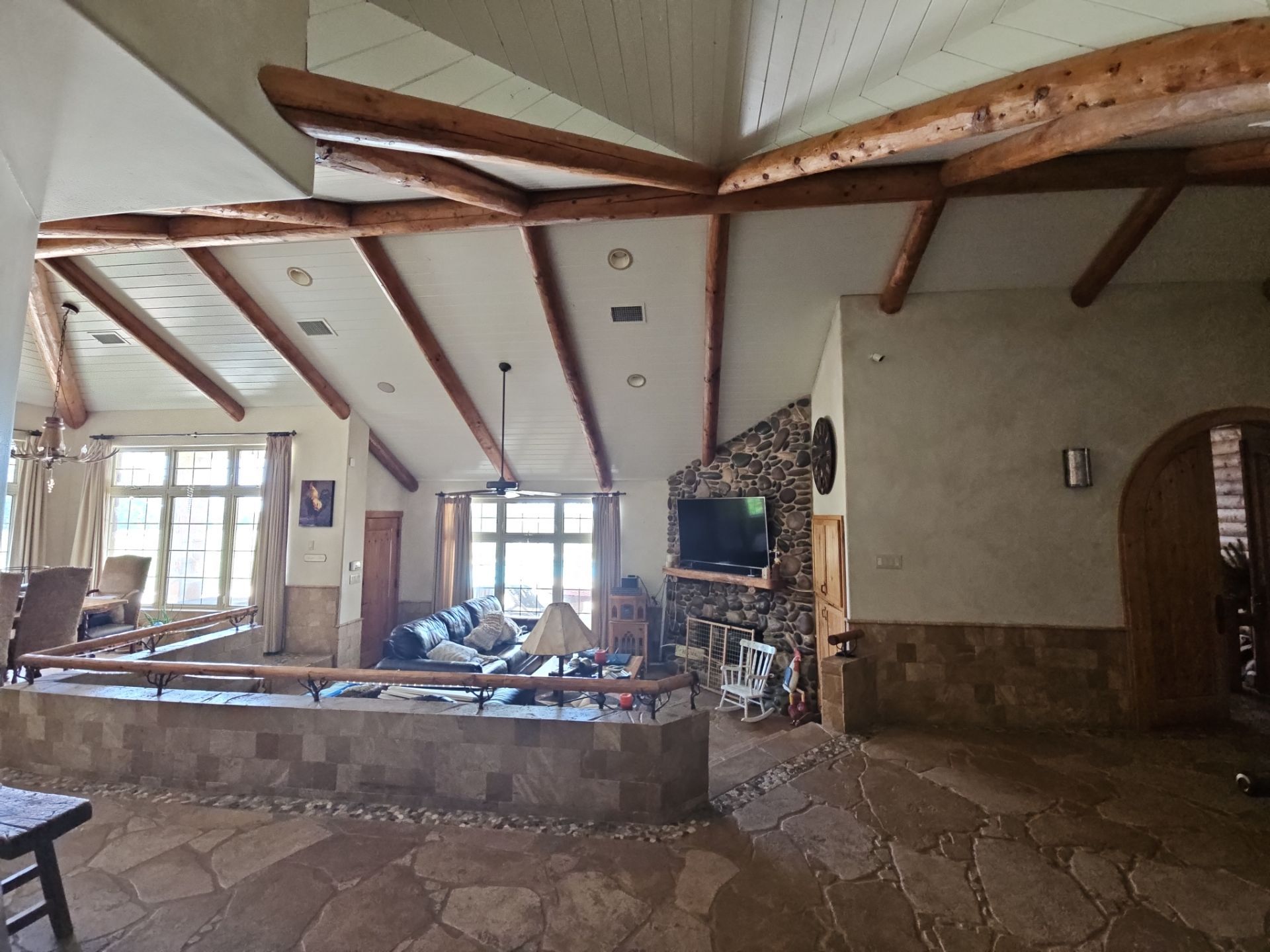 Log Cabin Ceiling Painting by Paintegrity, LLC