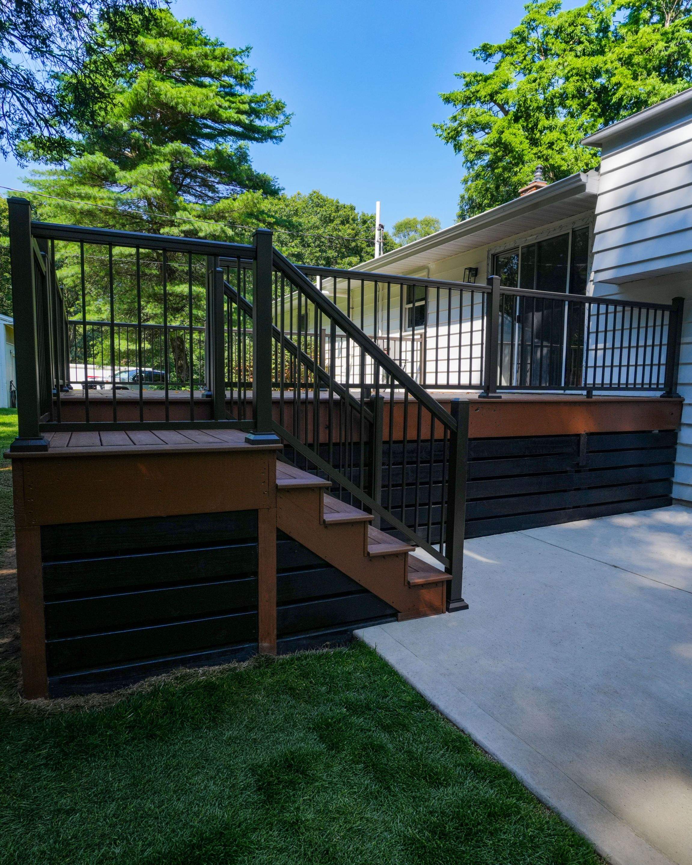 Deck and French Door Installation in Rockford by Cutting Edge Homes