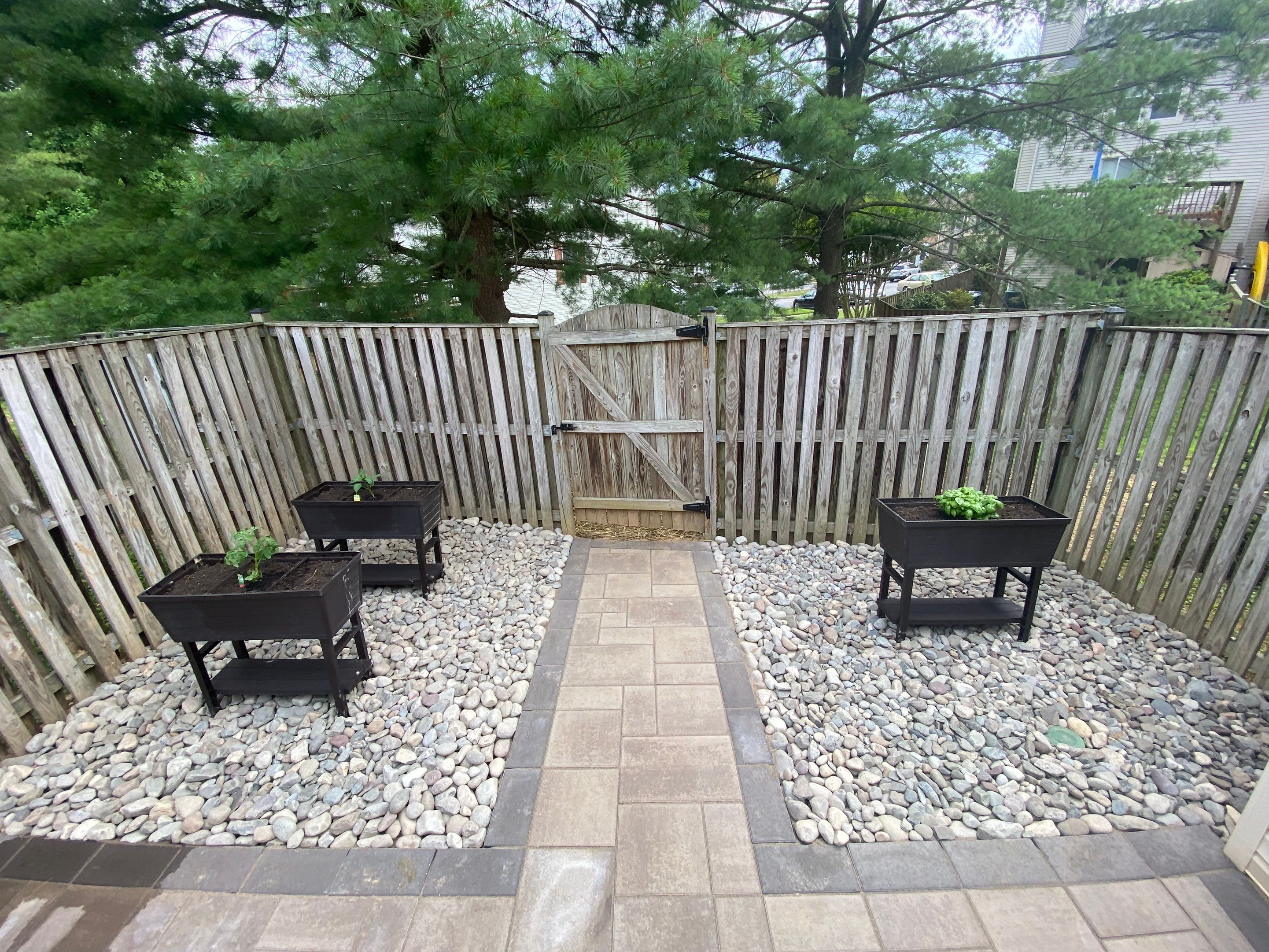 Backyard Transformation using Techo-Bloc Pavers by The Smet Companies, LLC
