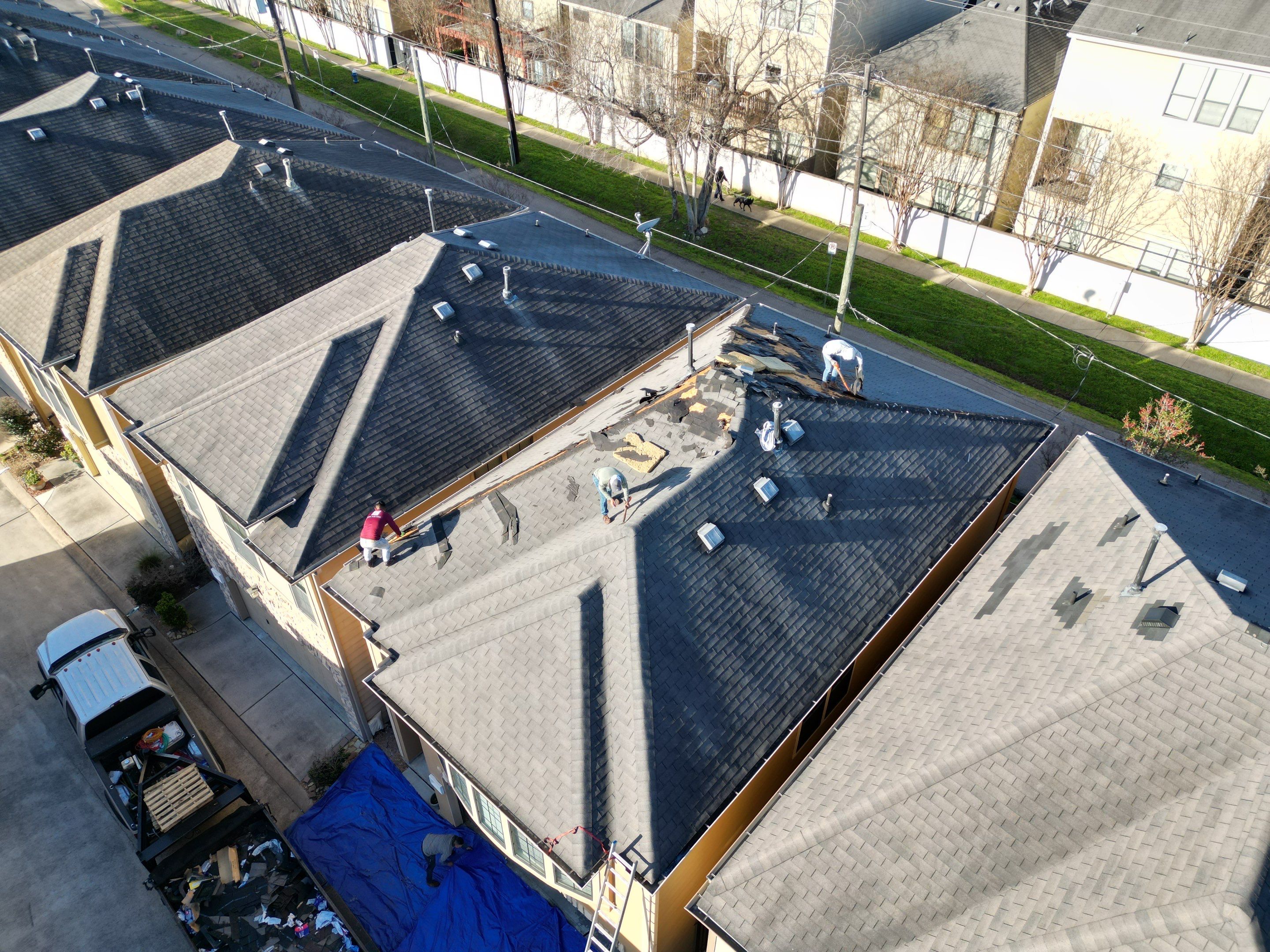 Residential Roofing Installation using GAF HDZ by V General Contractors 
