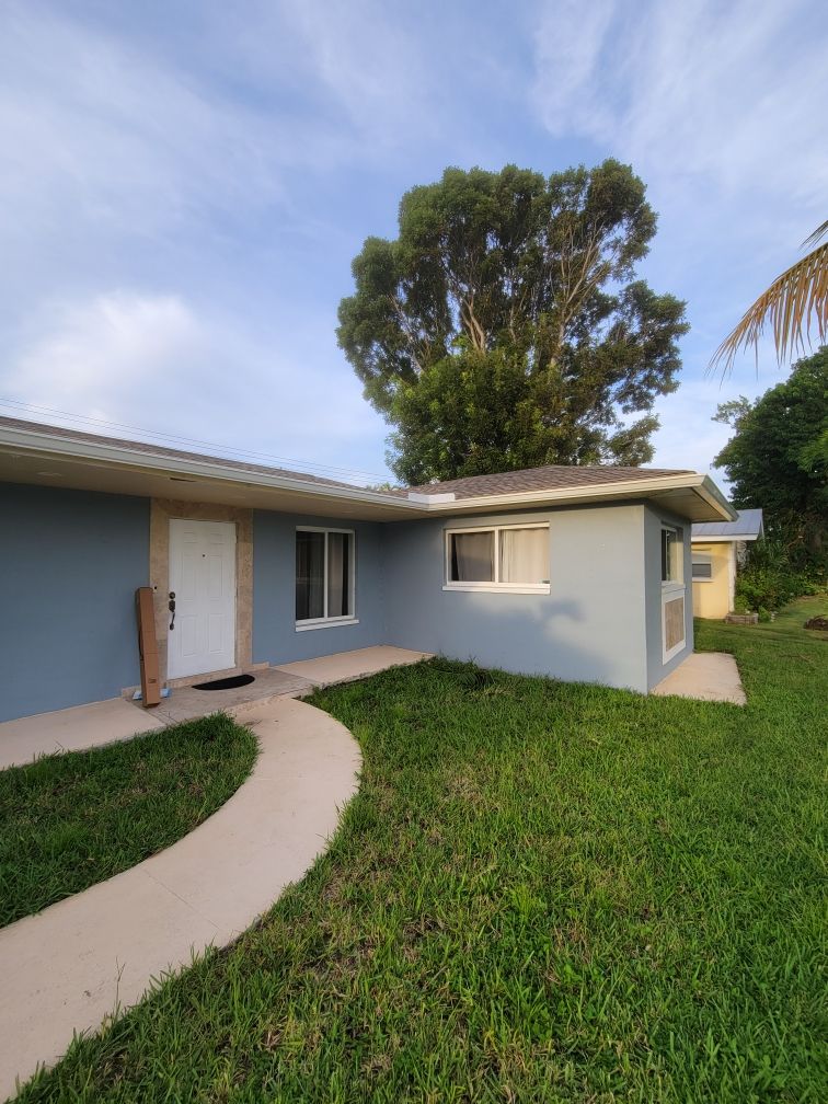 Finished Project Gutter Installation and Downspouts in Cape Coral FL by Gutter Professors