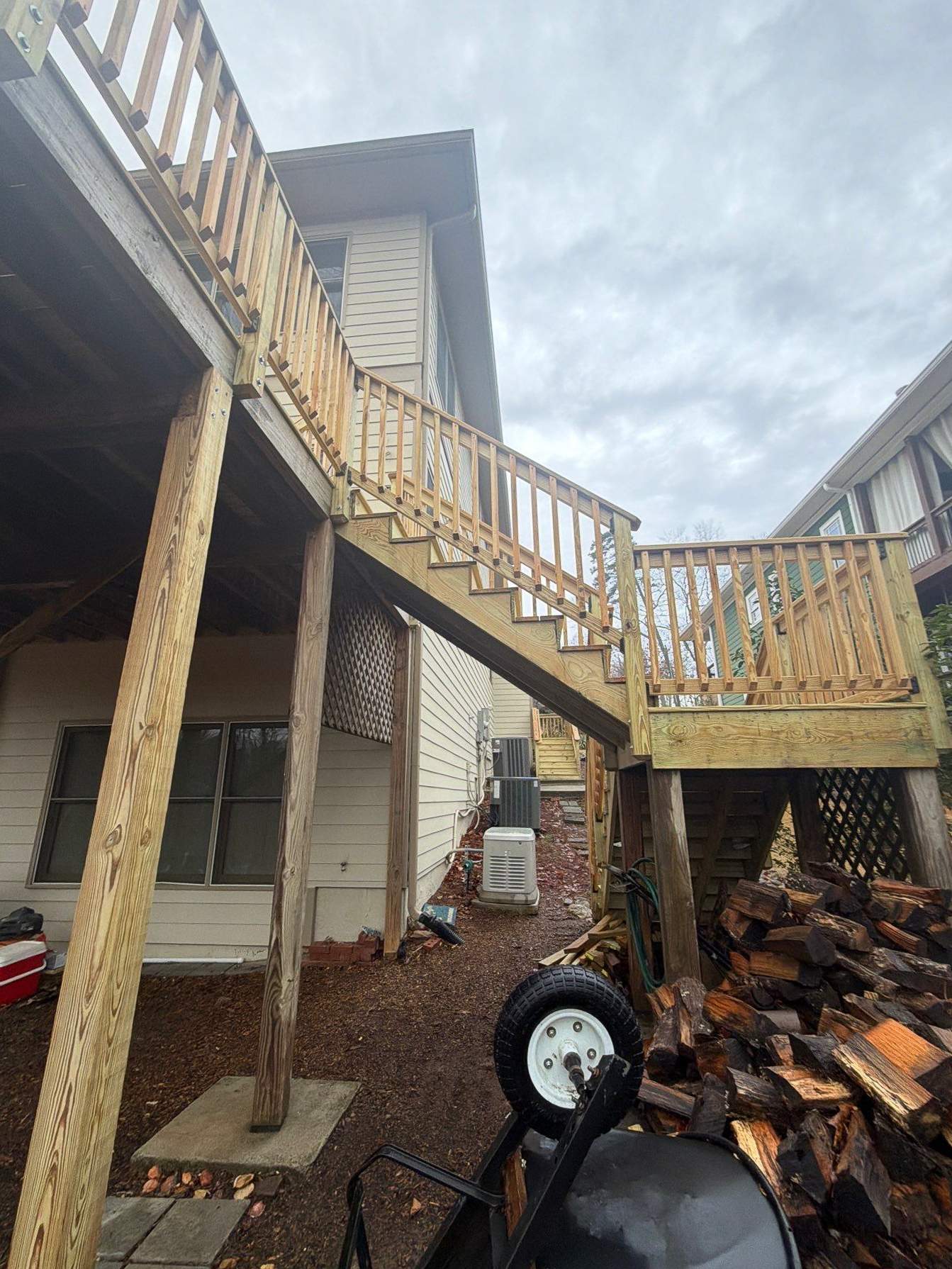 Buford, GA Deck Resurface and Extension using Pressure Treated Pine by Nelson Exteriors
