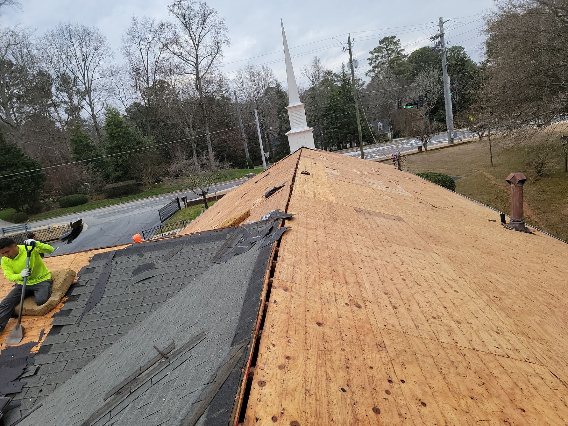 Church Roof Replacement using Owens Corning by Inspector Roofing and Restoration