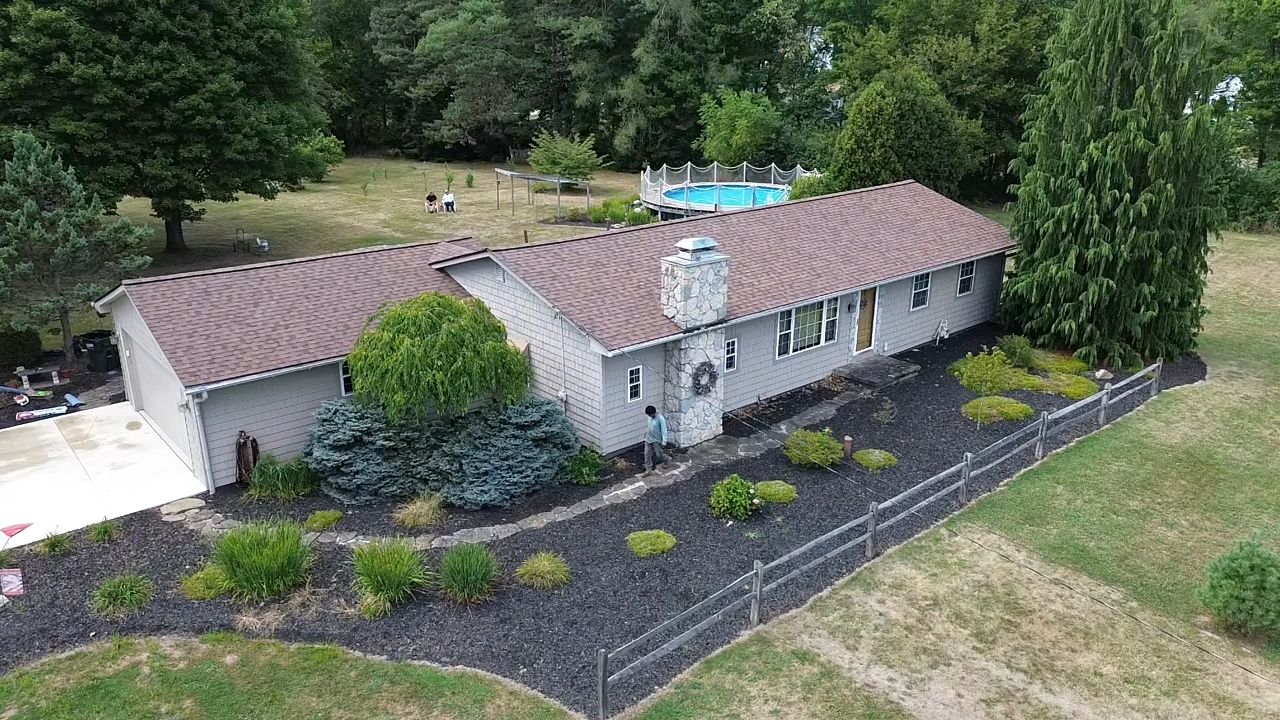 Atlas Pinnacle, Color, Burnt Hickory, Drip Edge, Color, Royal Brown by Eagle Eye Roofing