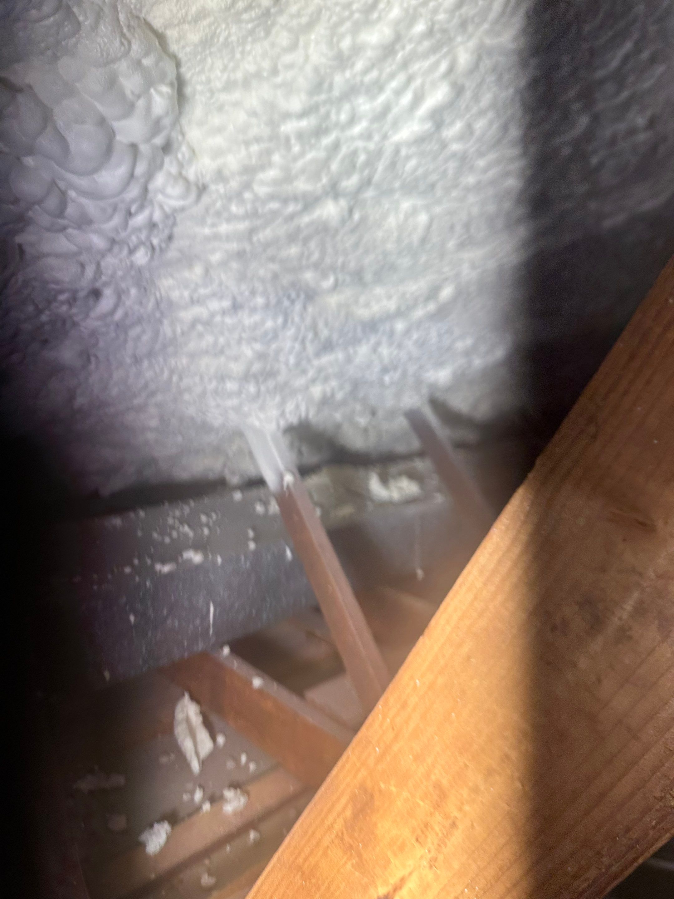 Rim Joist using open cell spray foam by NYS Foam & Energy