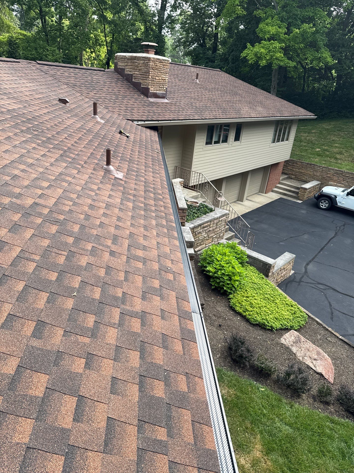 Residential Roofing Installation using GAF HDZ Hickory  by Nitro Roofing and Construction
