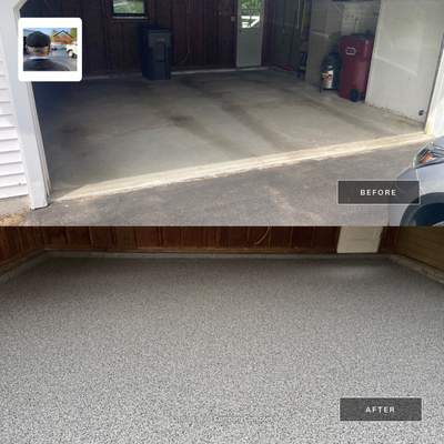 Concrete Floor Coating Using Night fall  Color