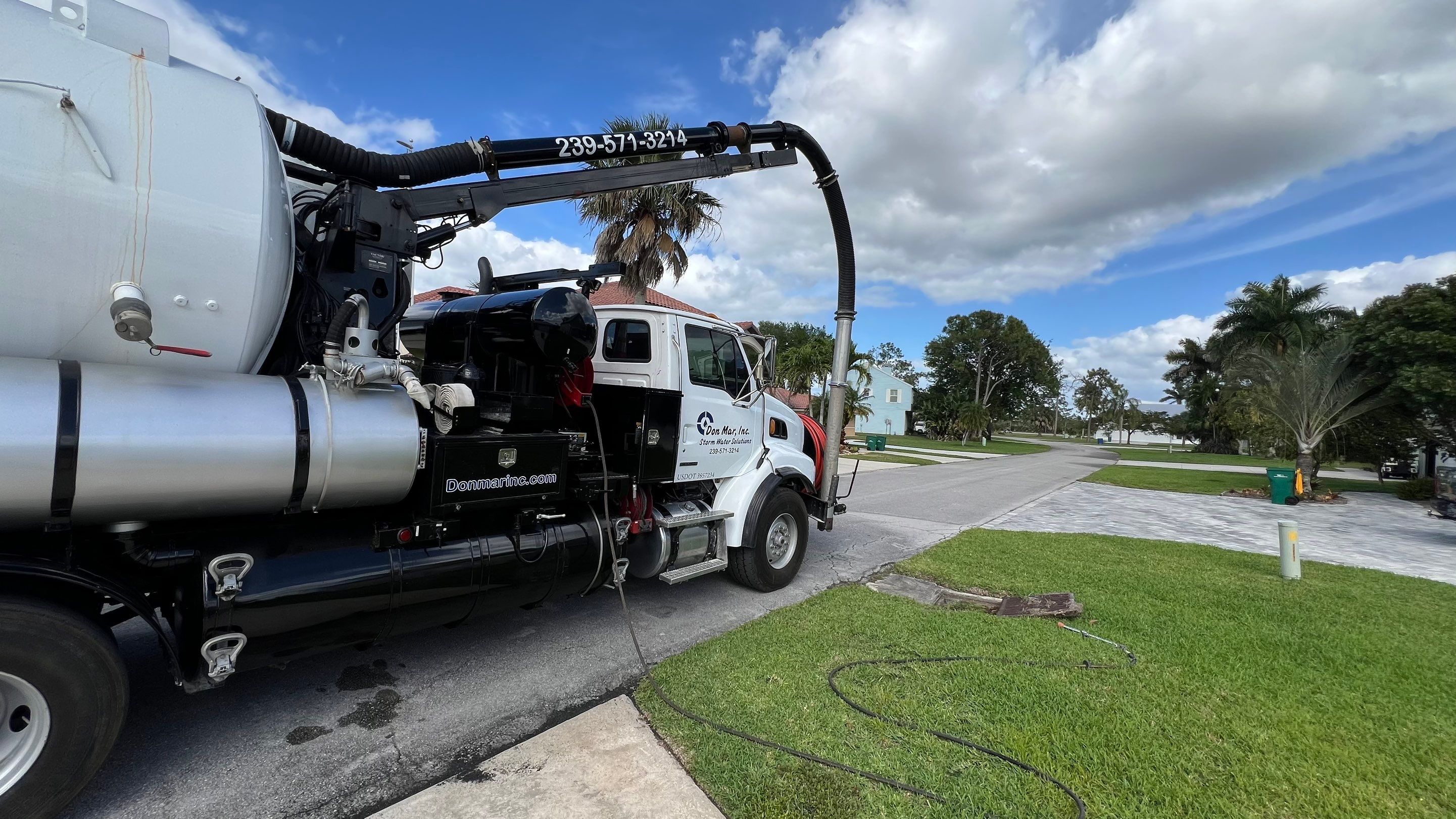 Naples Private Airport Community Catch Basin Cleaning by APS Power & Water