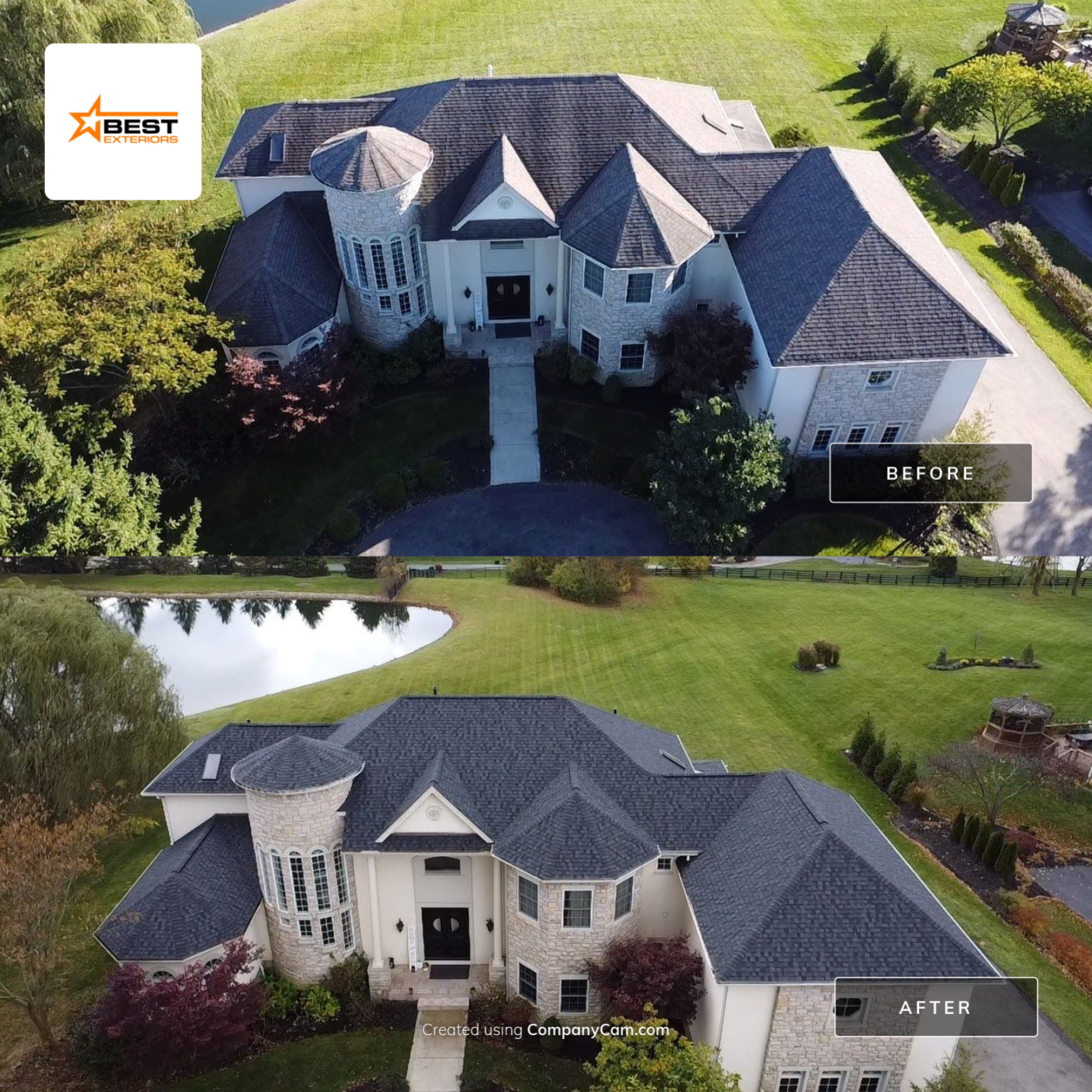 Residential Roofing Installation using Certainteed Landmark Pro Shingles by Best Exteriors Inc