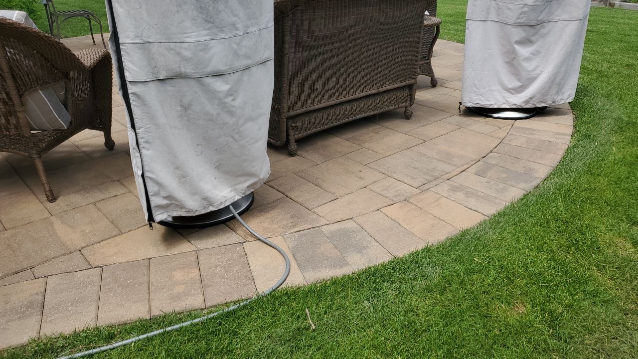 Brick paver clean, sand and seal by Northern Power Washing LLC.