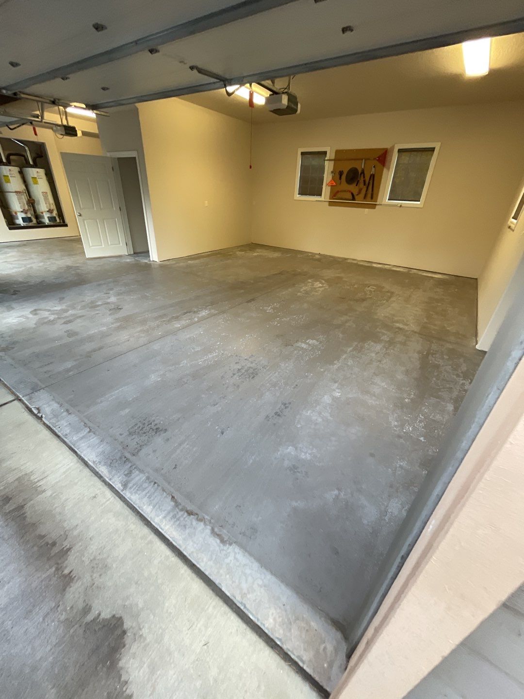 Garage Transformation using Sandstone by Croc Coatings, LLC
