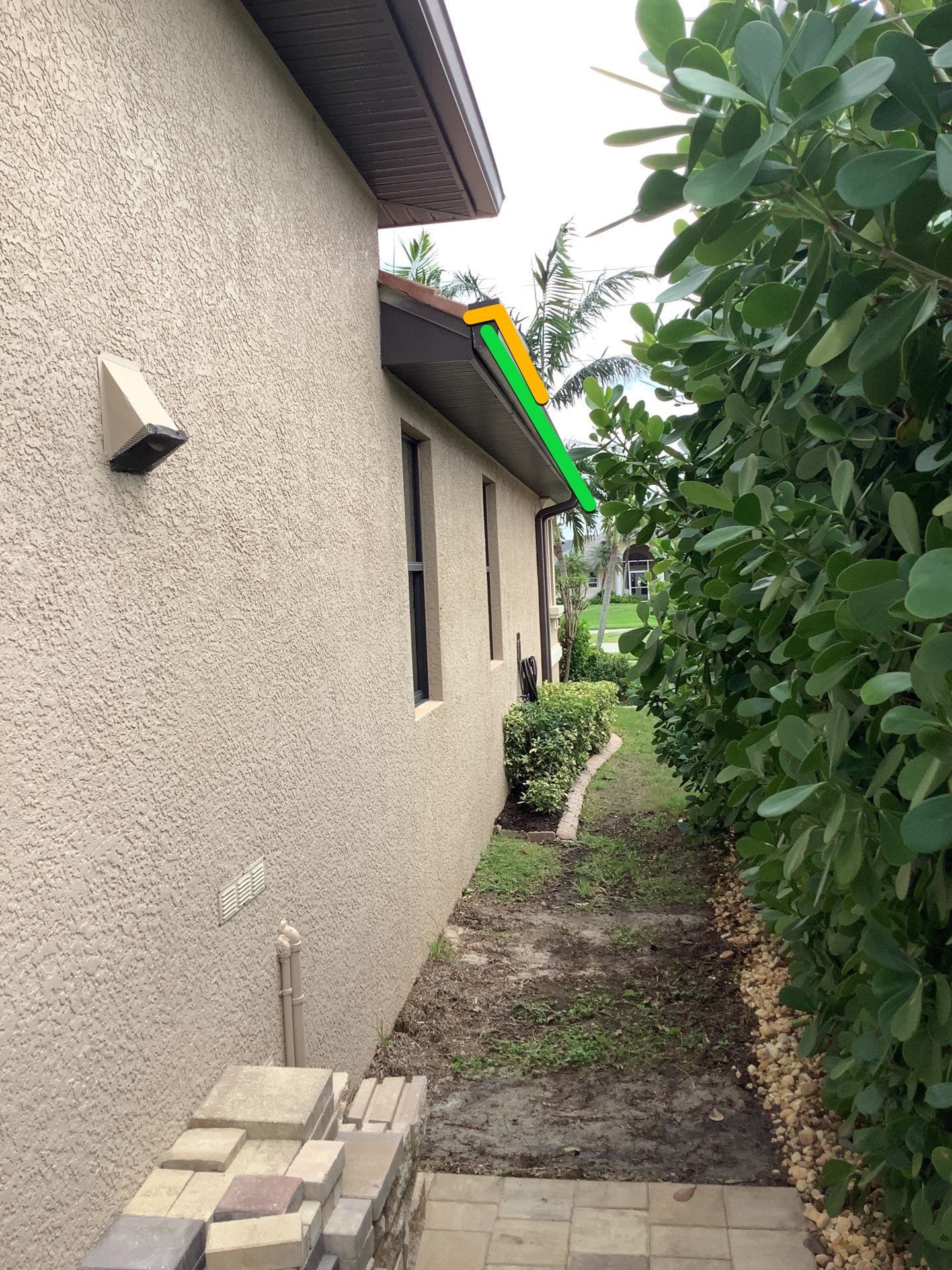 Bronze Downspout Installation in Cape Coral FL by Gutter Professors