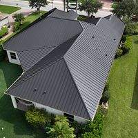 24ga 1.5" Mechanical Seam Dark Bronze by Total Roofing System The Metal Roof Experts