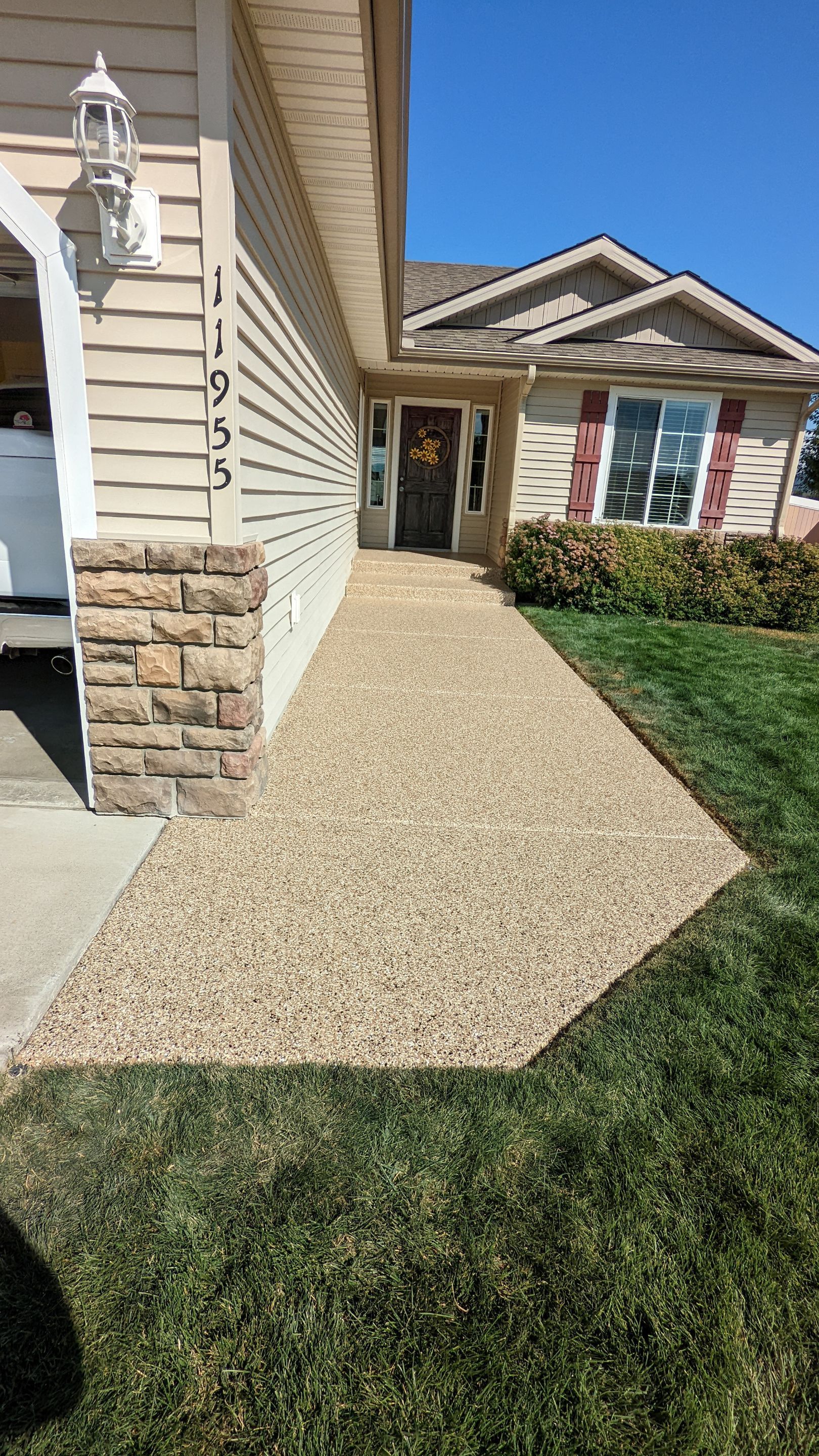 Patio Transformation using Sandstone by Croc Coatings, LLC