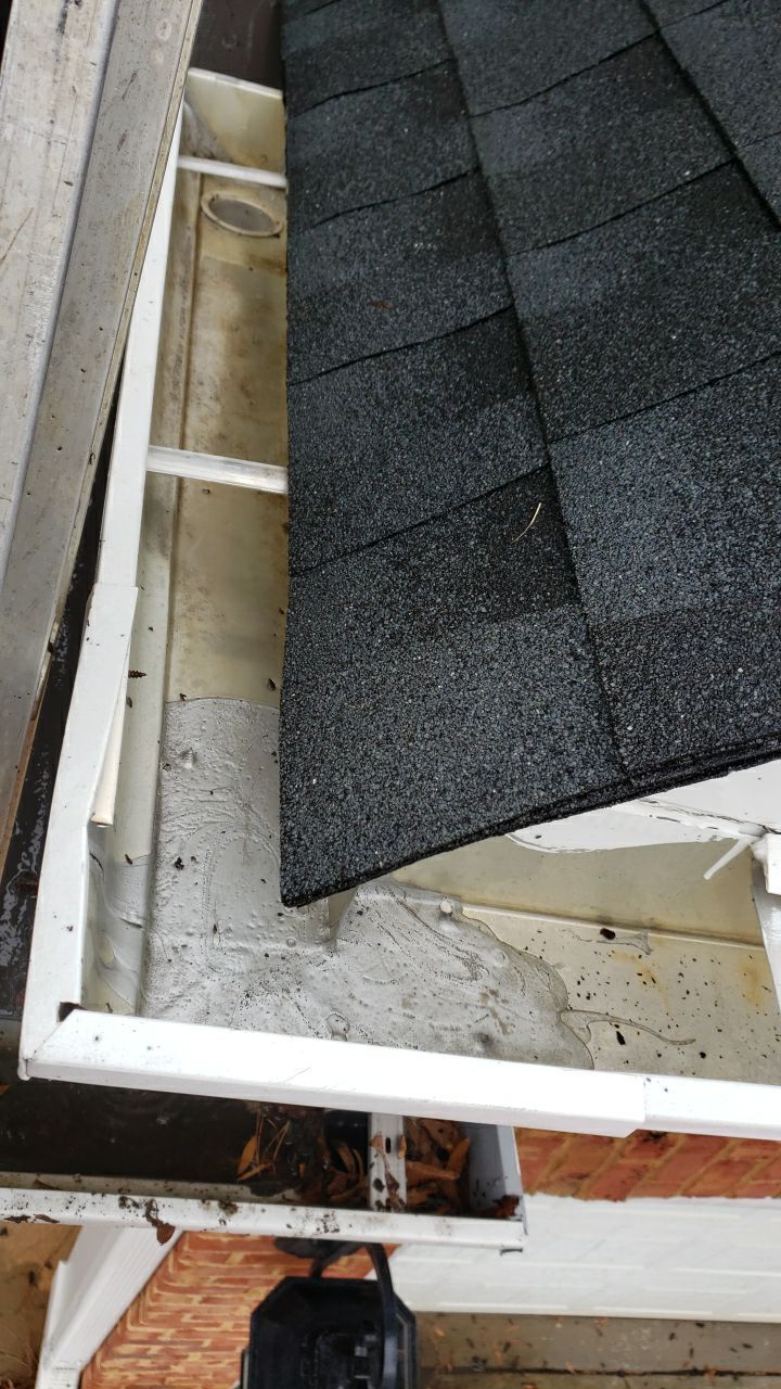 Gutter Cleaning using water by Power Wash Masters LLC