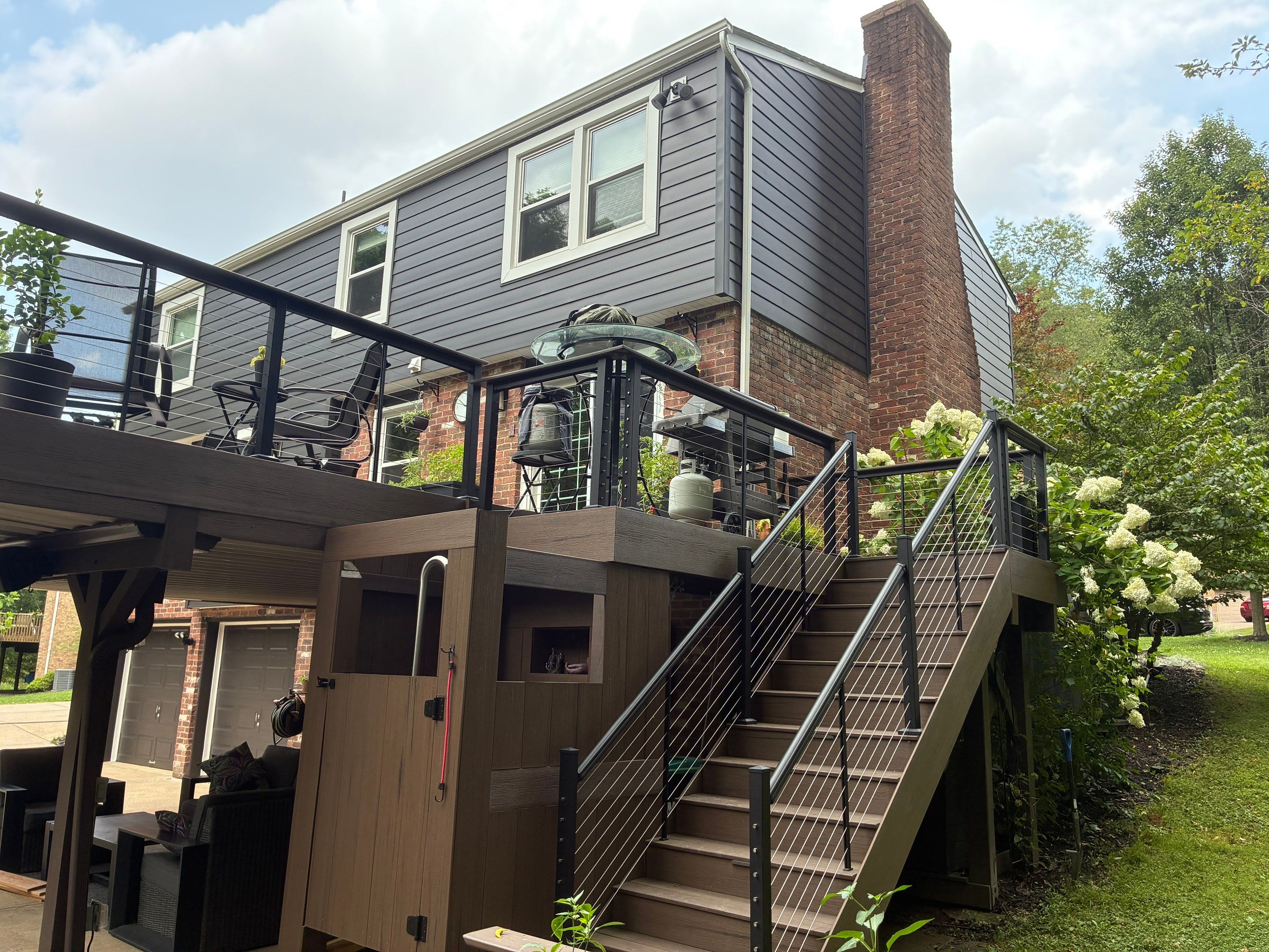 Ascend Siding Replacement and Custom Cedar Porch Renovation in Allison Park by Ideal Siding Pittsburgh