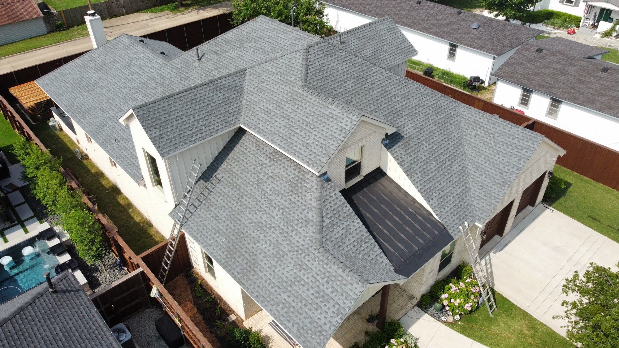 Residential Roofing Installation using GAF Timberline HDZ Pewter Gray by OneSource Roofing and Restoration