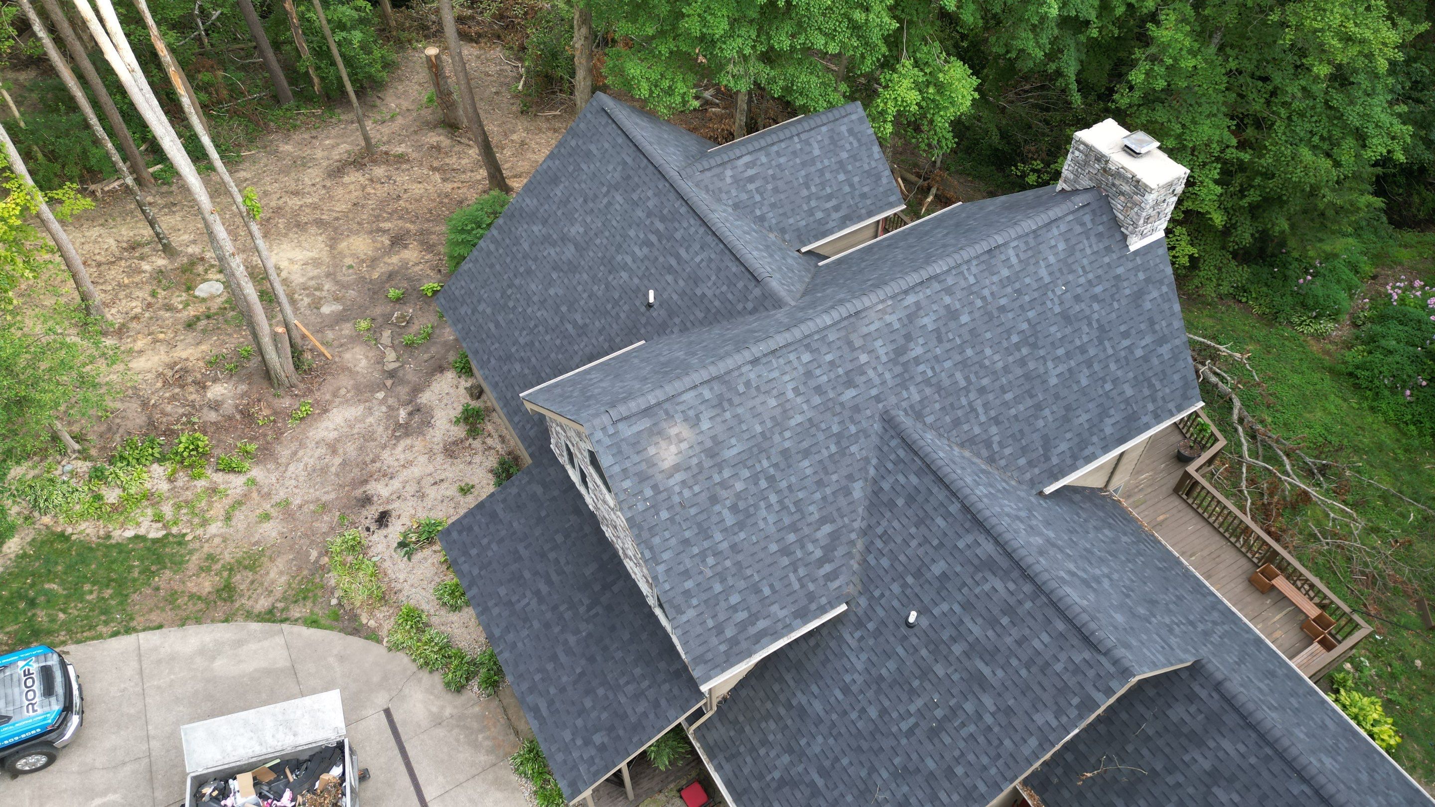 Residential Roofing Installation using Duration Series Shingles - Onyx Black by RoofX 