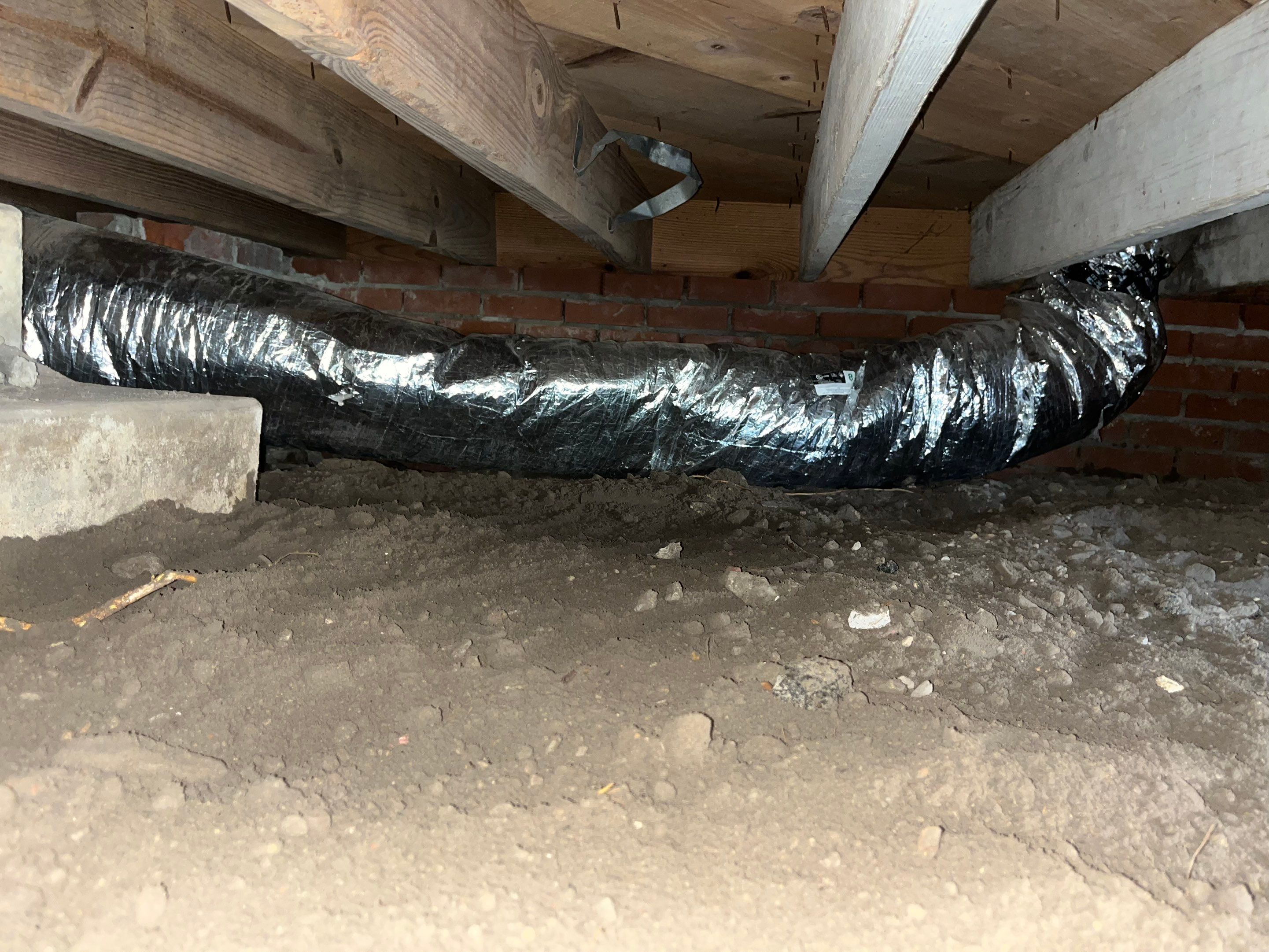 Sealed Crawlspace using Aprilaire E-70 Dehumidifier by Impact Crawlspace