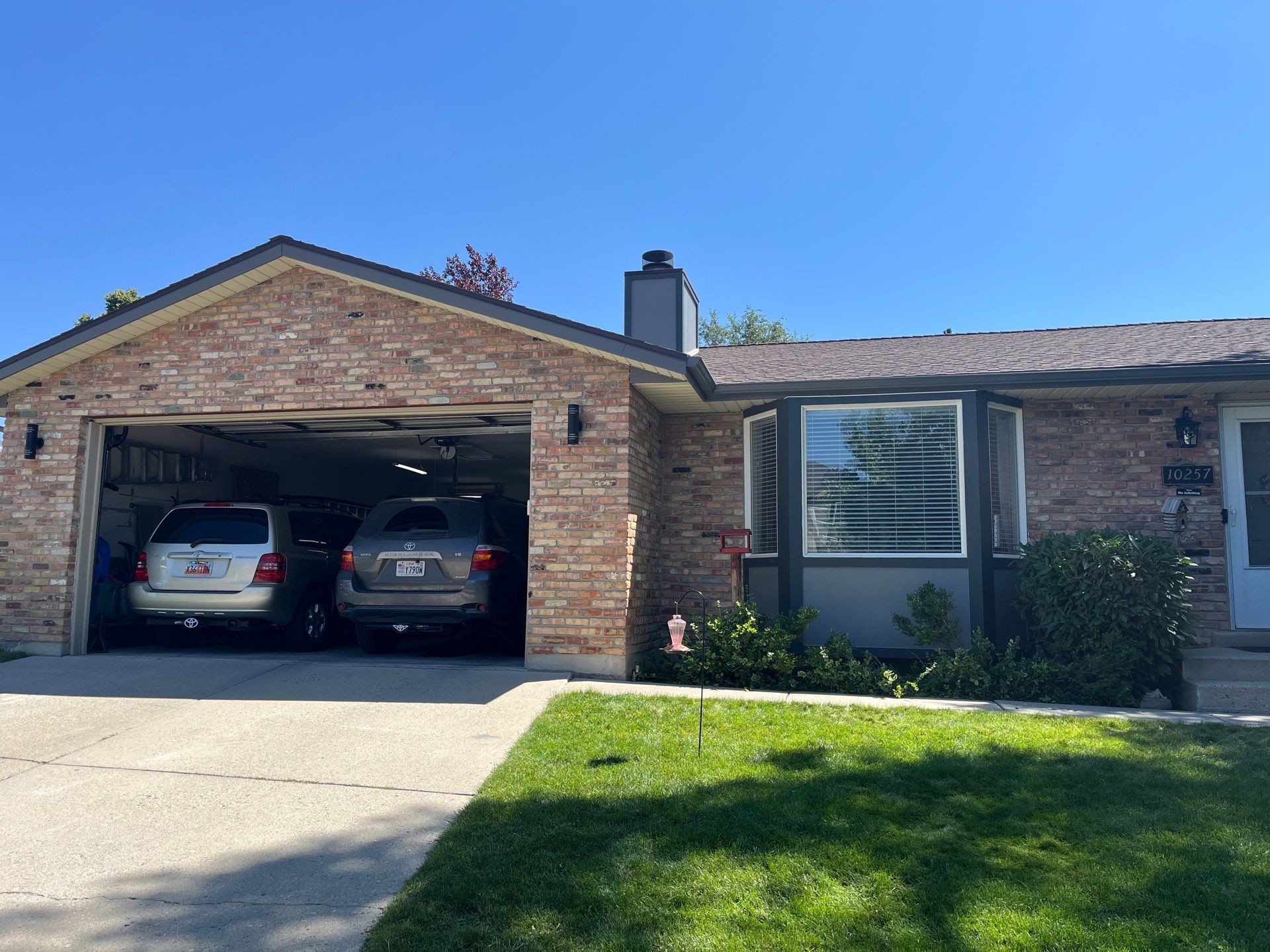 Sandy | Custom Hardie Mixed Profiles | Gray Slate & Iron Gray Trim by Ideal Siding Utah