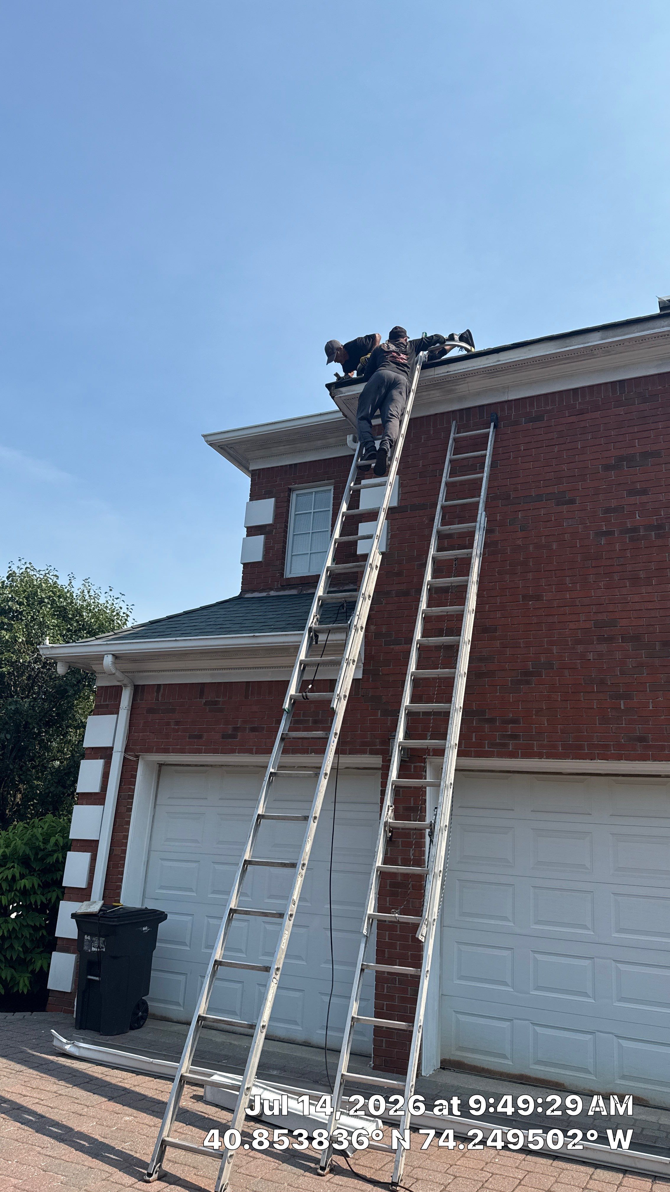 Soffit and Fascia Board Repair, Seamless Gutter Install Project in North Caldwell, New Jersey by NJ Home Maintenance Services