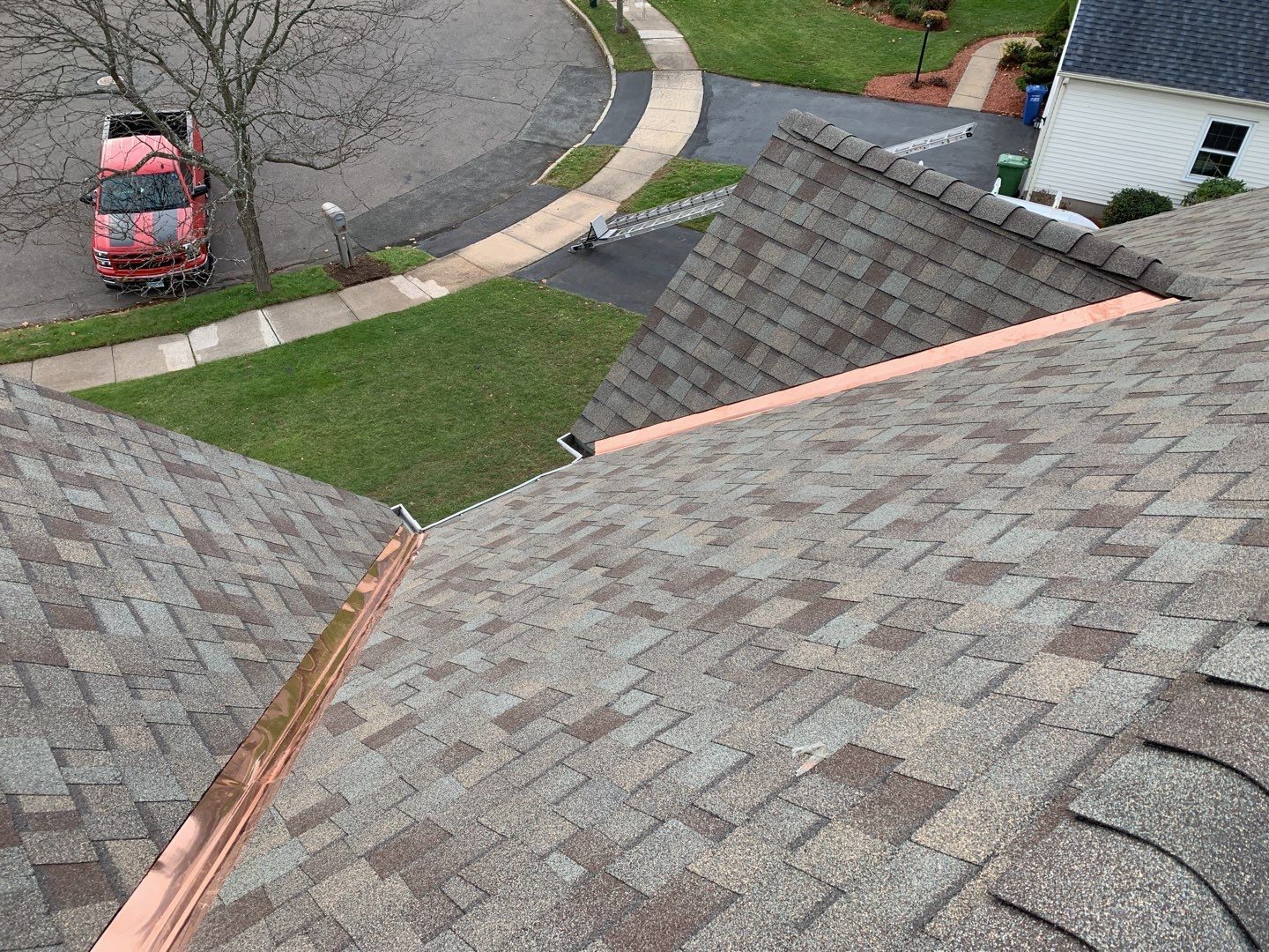 Commercial Roofing Installation using Owens Corning TruDefinition driftwood by A Plus Exterior