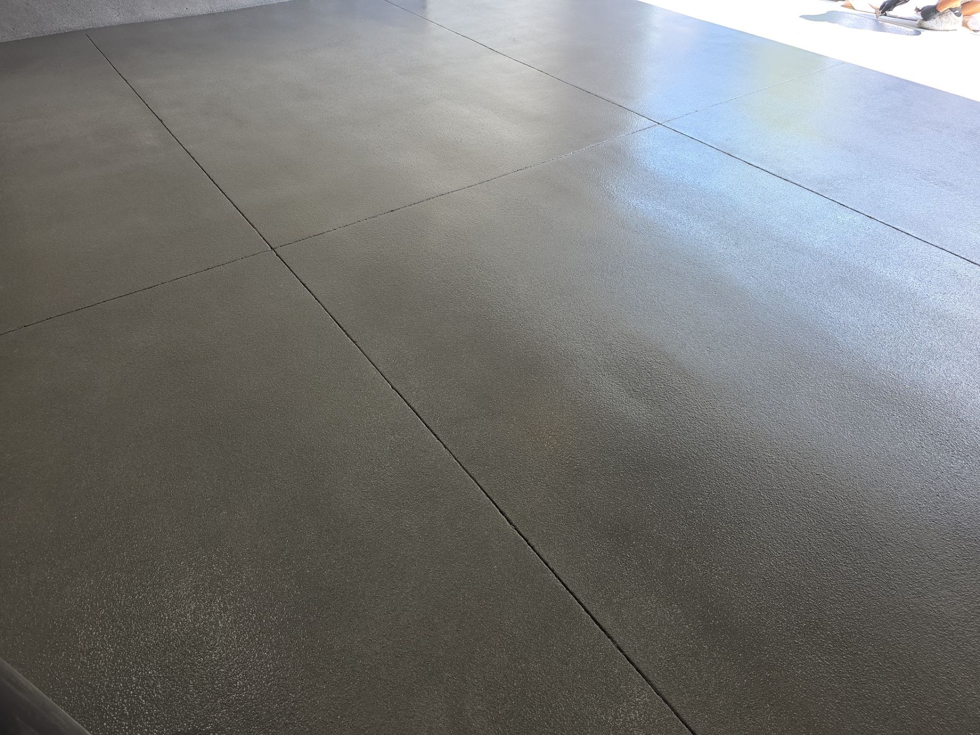 Garage Transformation using Battleship Hybrid by Croc Coatings, LLC