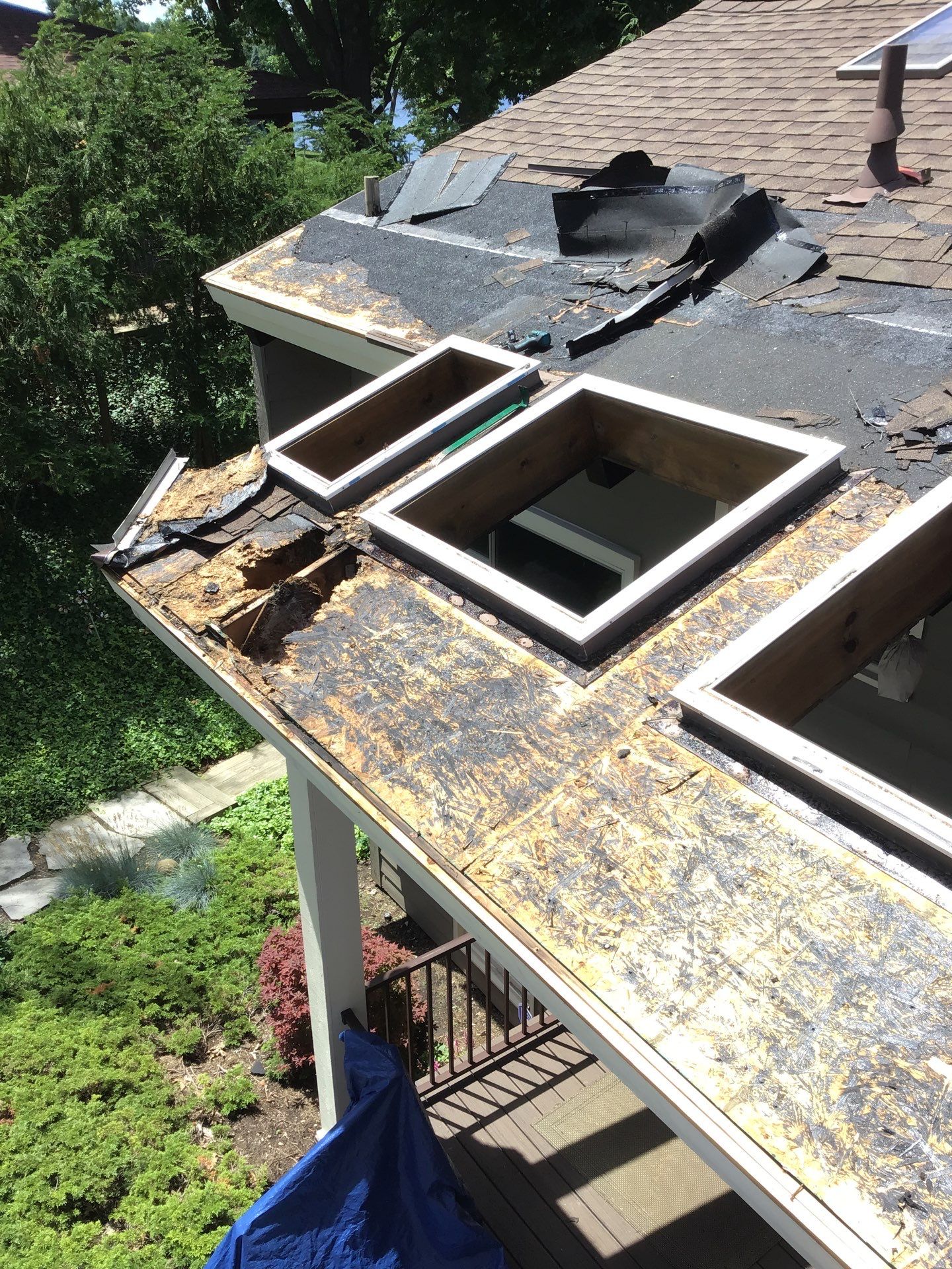 Velux Skylights, GAF Roofing, Front Porch Overhang by Northwest Construction