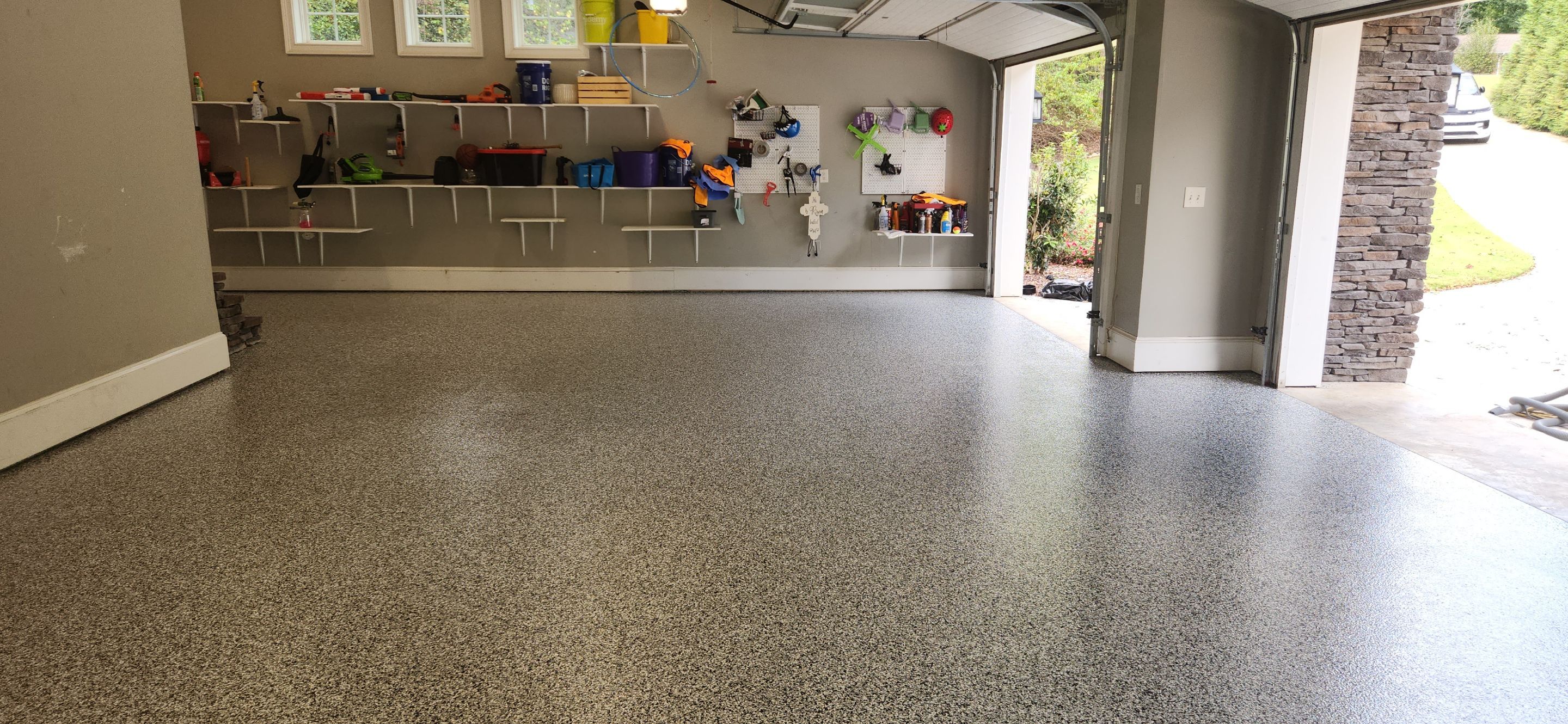 Garage Installation using Domino by Elite Floor Solutions