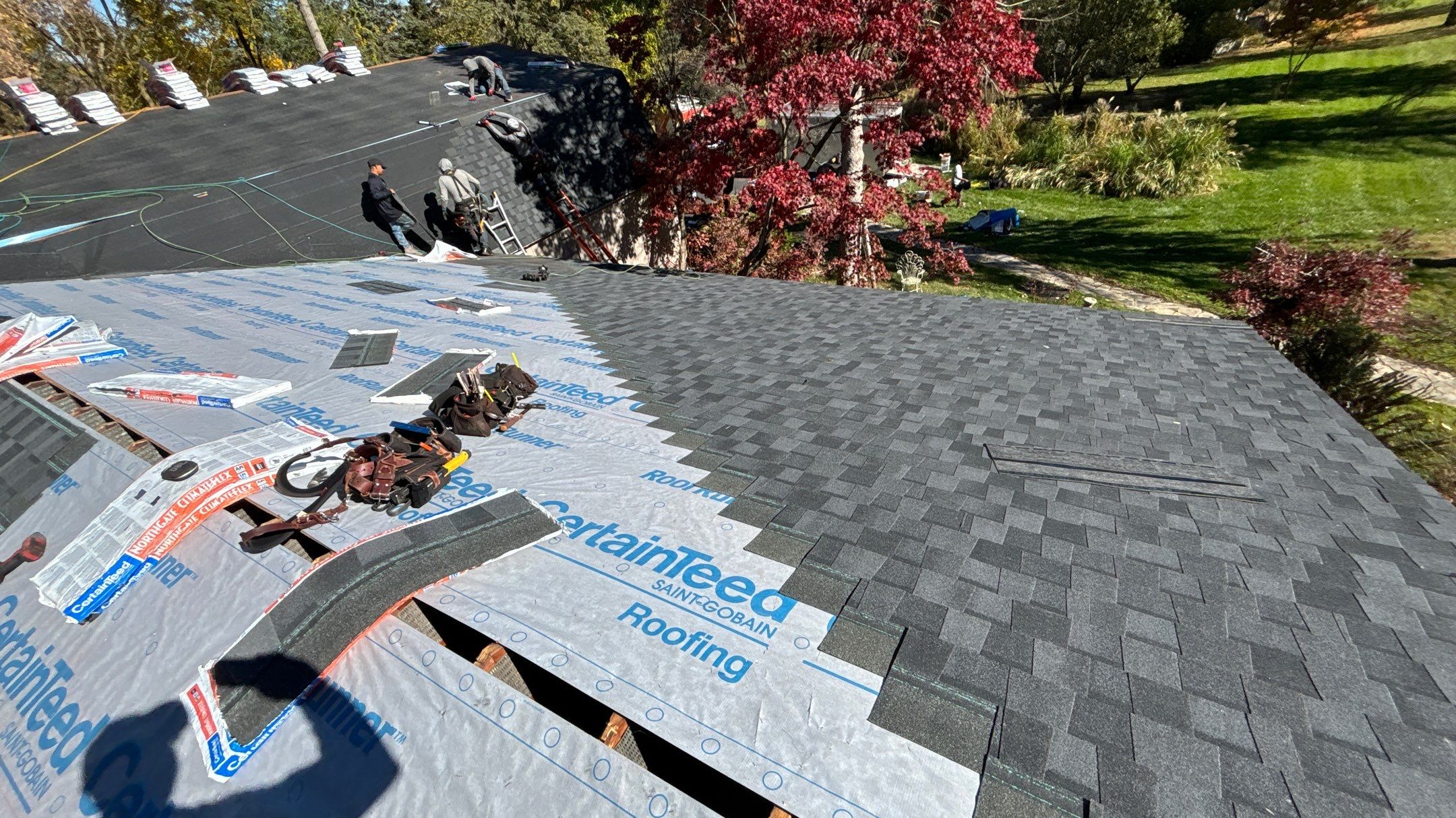 Roof Replacement using Certainteed HD Moire Black by 180 Contractors