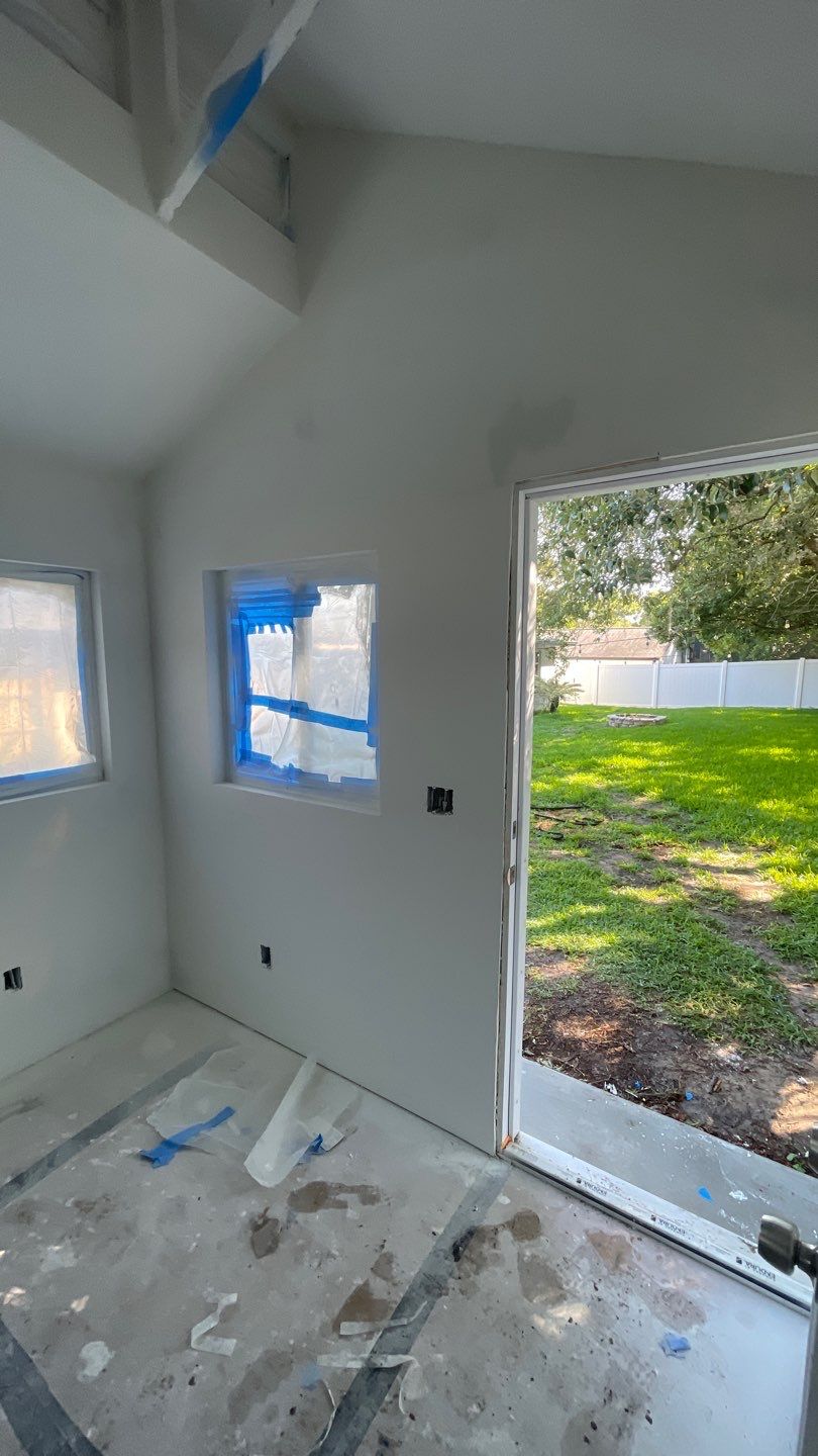 Outdoor Office Shed Interior Remodel in Longwood: From Drywall to Paint by HandyMangum