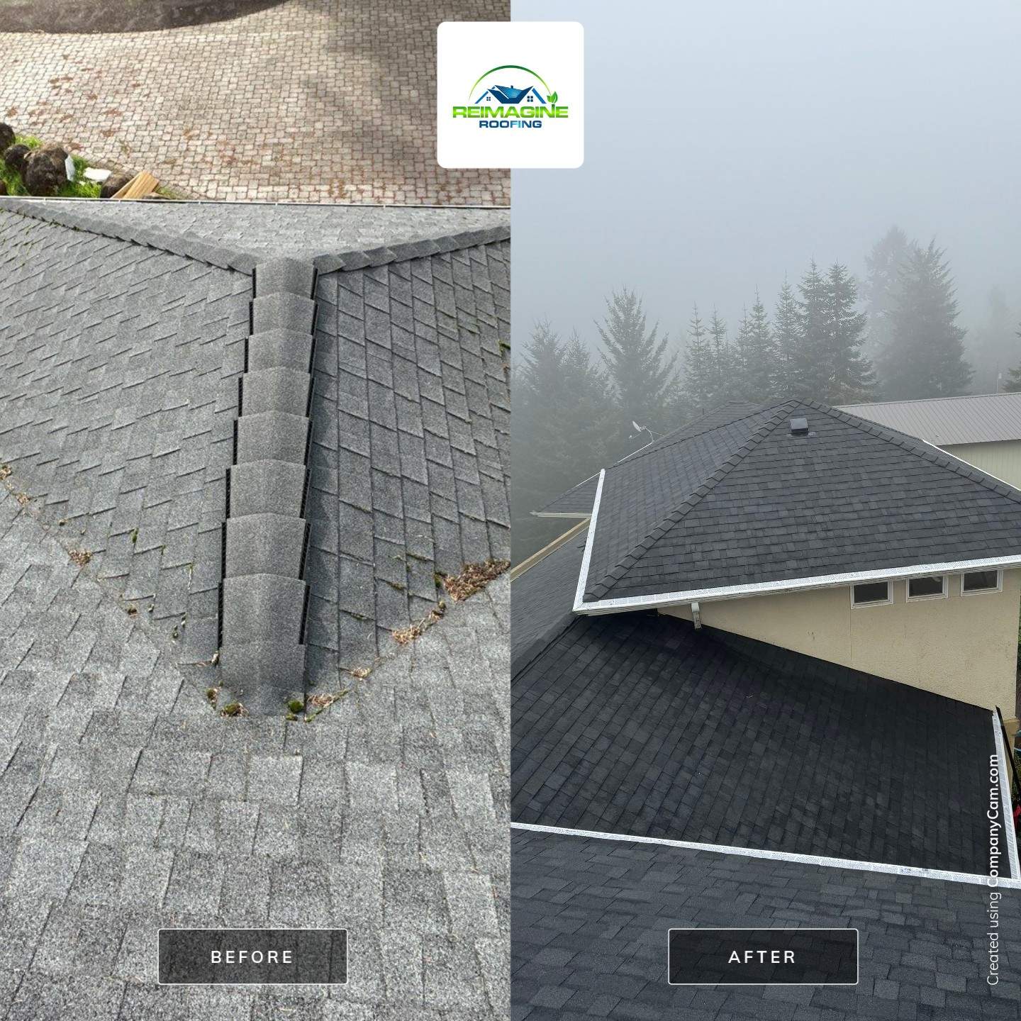 Charcoal Gray Shingles by Reimagine Roofing