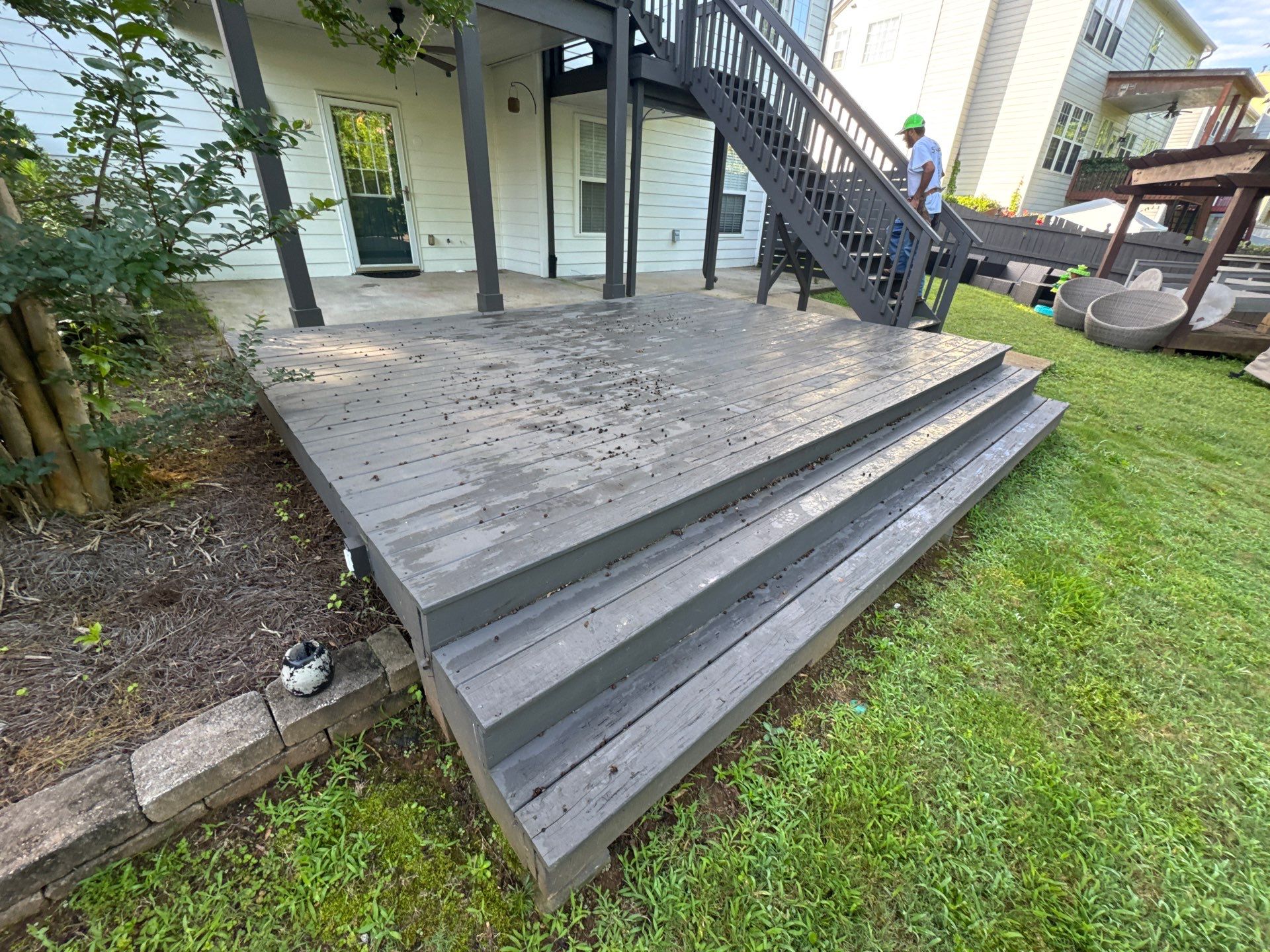 Multi-Level Composite Deck and Porch Renovation in Kennesaw by Swift Home Renovations