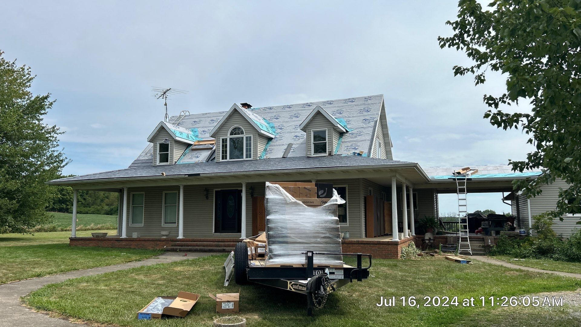 Residential Roofing Installation using ProVia Ironstone Slate Metal Roofing by RoofX 