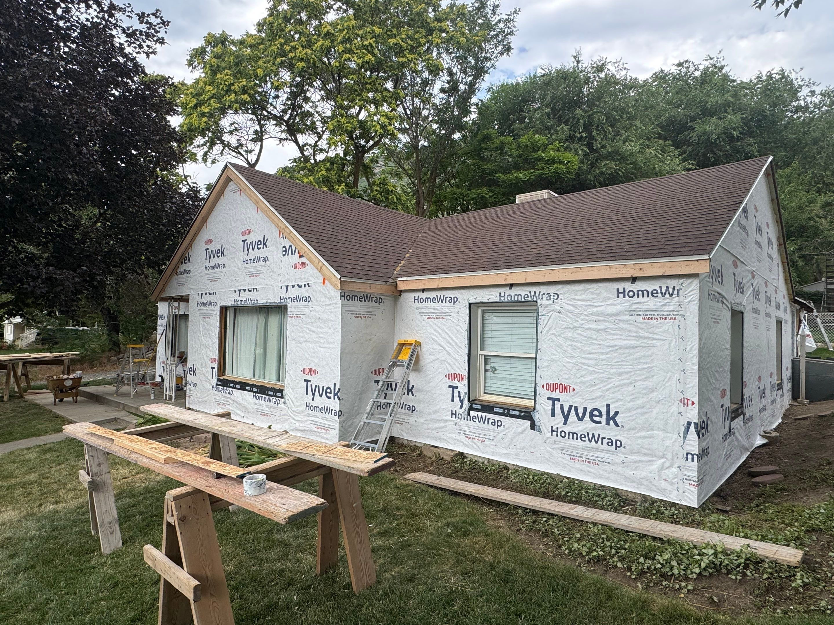 Farmington | Custom Hardie Mixed Siding | Thyme Green & White by Ideal Siding Utah
