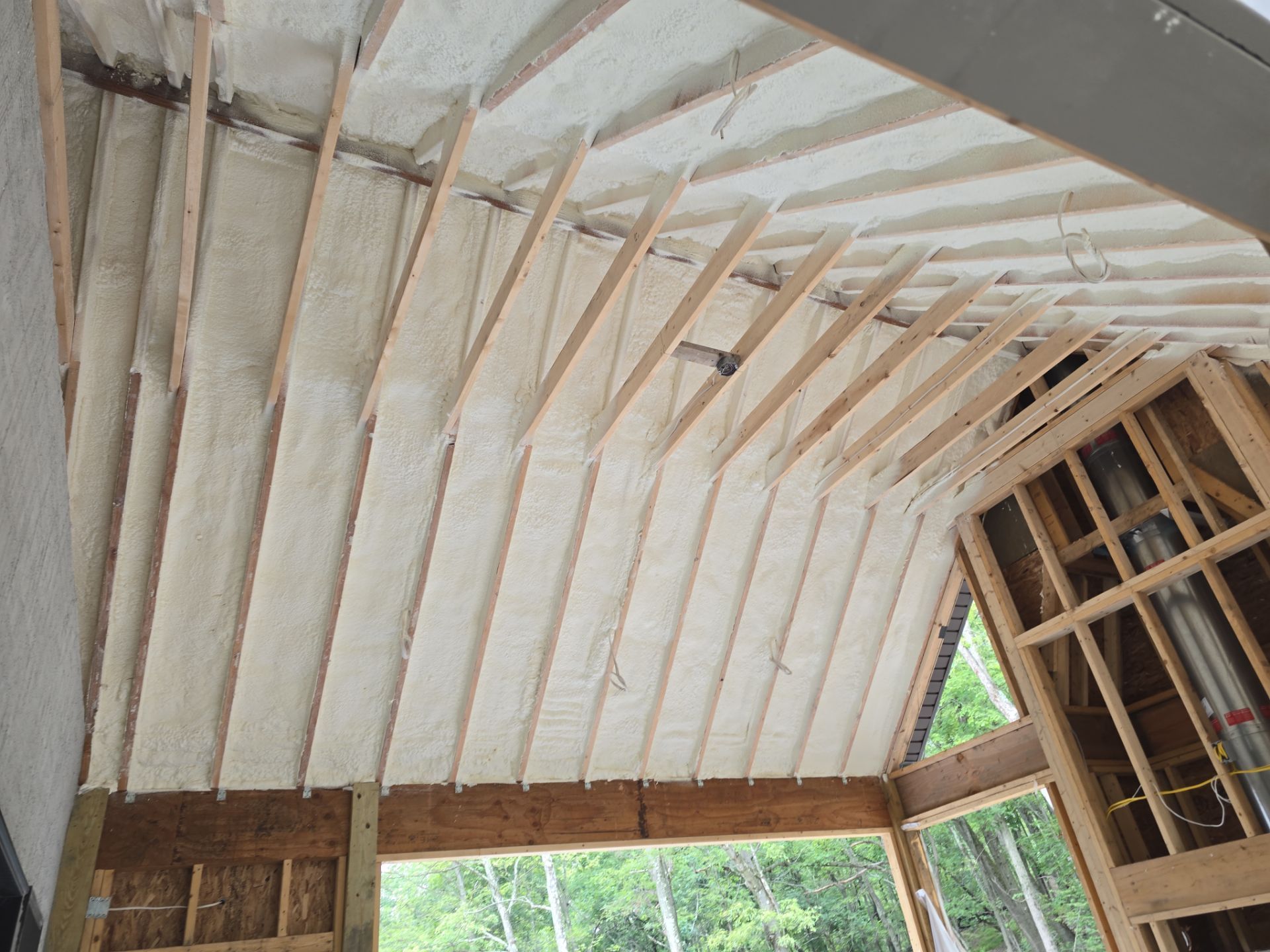 Basement Exterior Walls using Closed Cell Spray Foam by NYS Foam & Energy