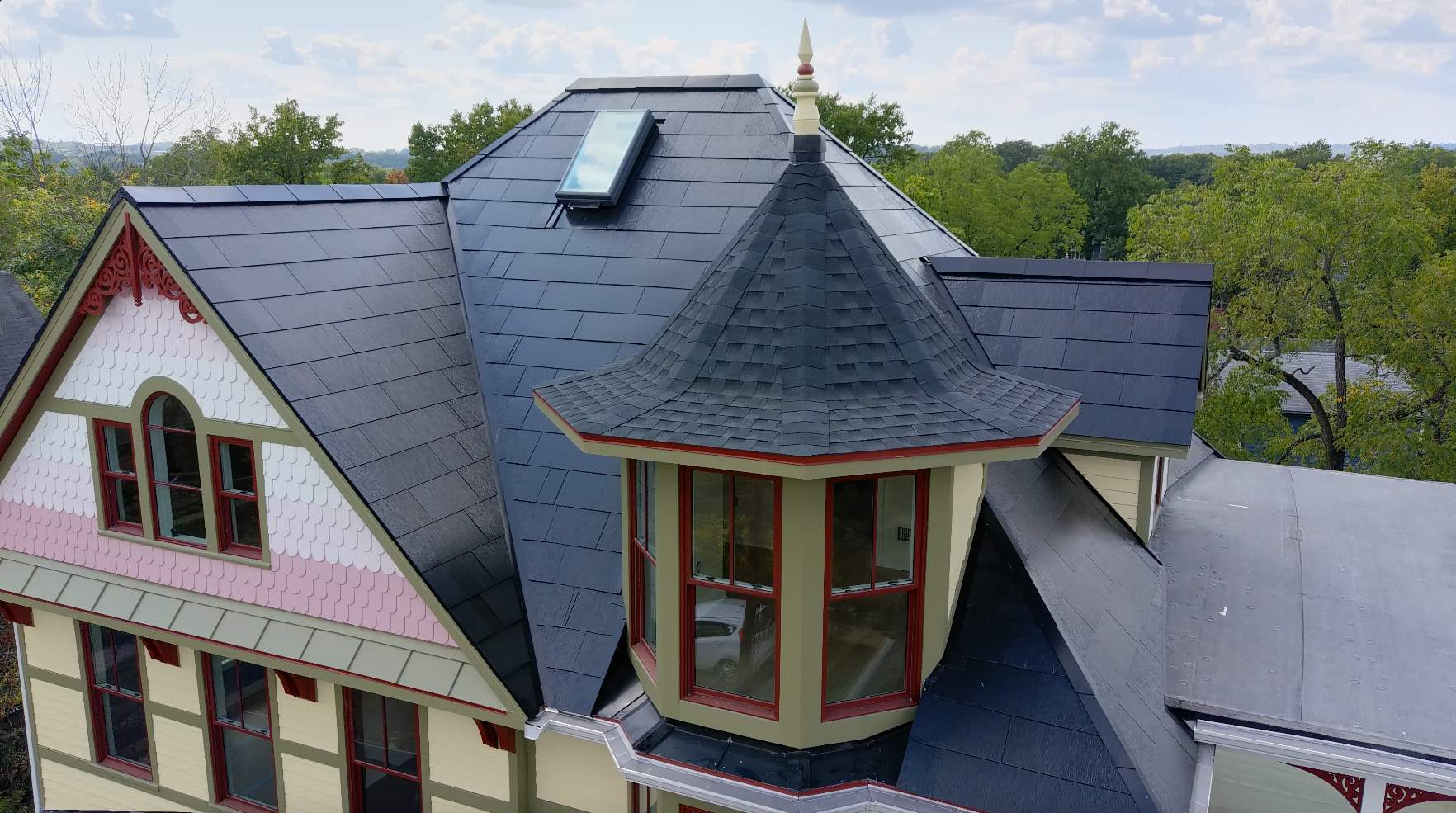 Tesla Solar Roof using SPAN smart electrical panel by American Home Contractors