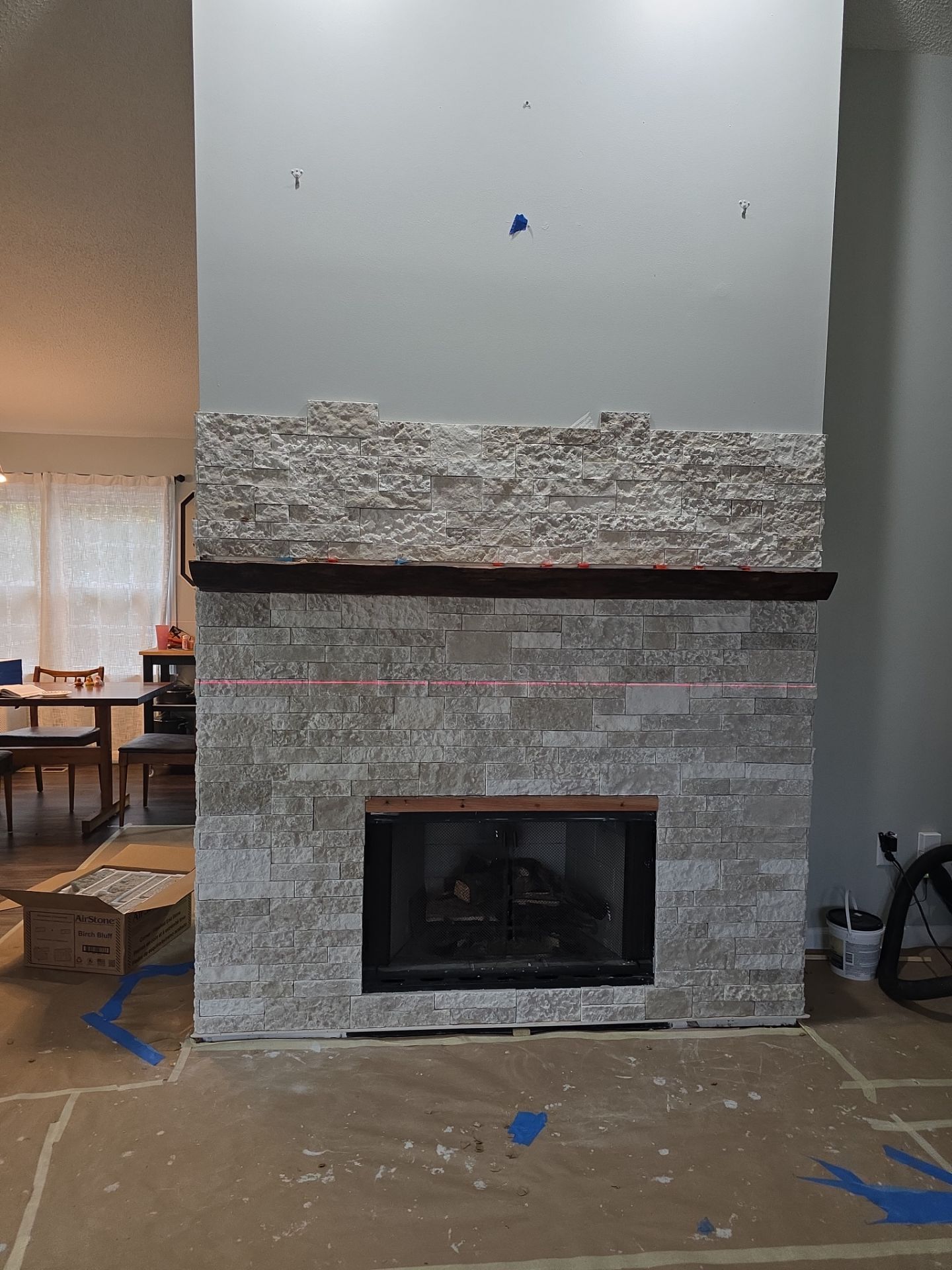 Holly Springs Fireplace Transformation — Full-Height Stone Feature Wall
 by Elite Remodeling and Design LLC