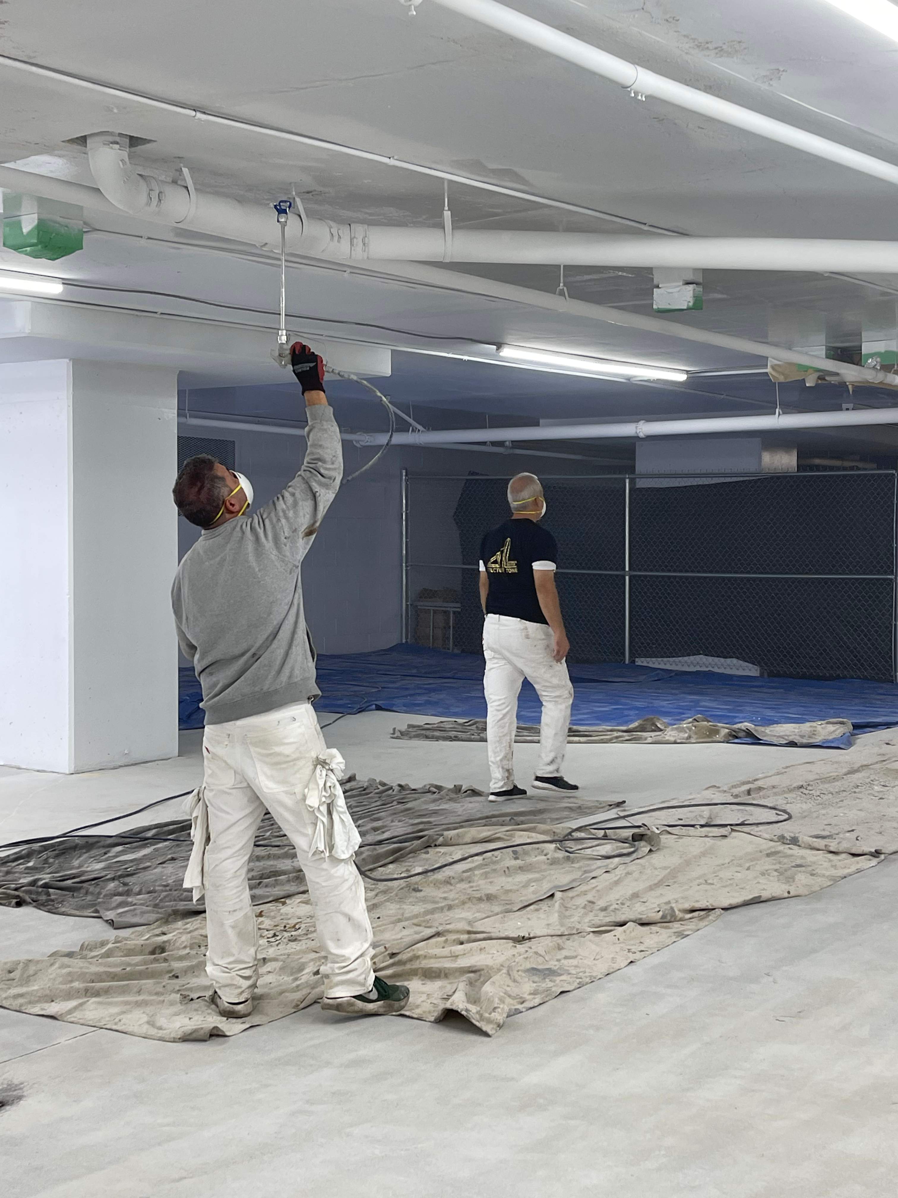Commercial Ceiling Painting – Downtown Location by YVR Construction Group