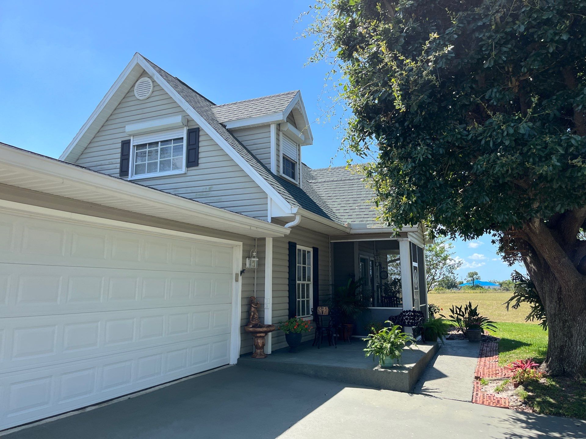 Replace gutter using Leaf Guard in Cape Coral FL by Gutter Professors