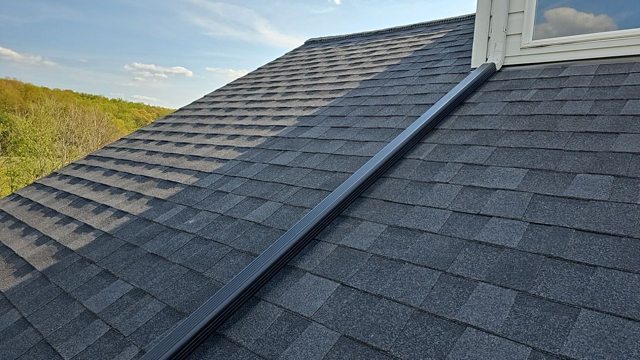 ATLAS PINNACLE COLOR: BLACK SHADOW DRIP EDGE: WHITE by Eagle Eye Roofing