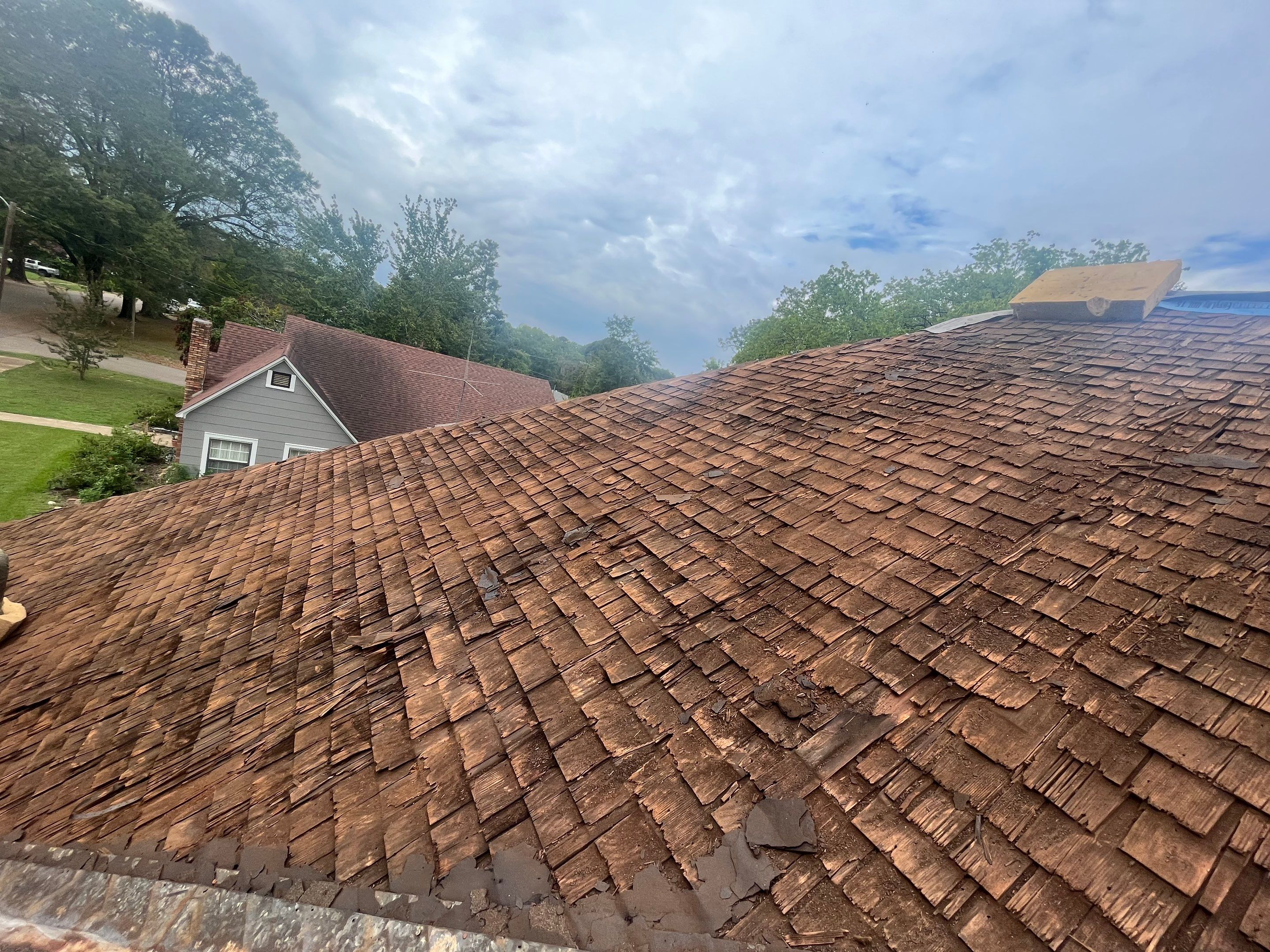 Residential Metal Roof Replacement using Reed's Metals: Colored Residental Panel (Burgundy) by Hostetler Roofing
