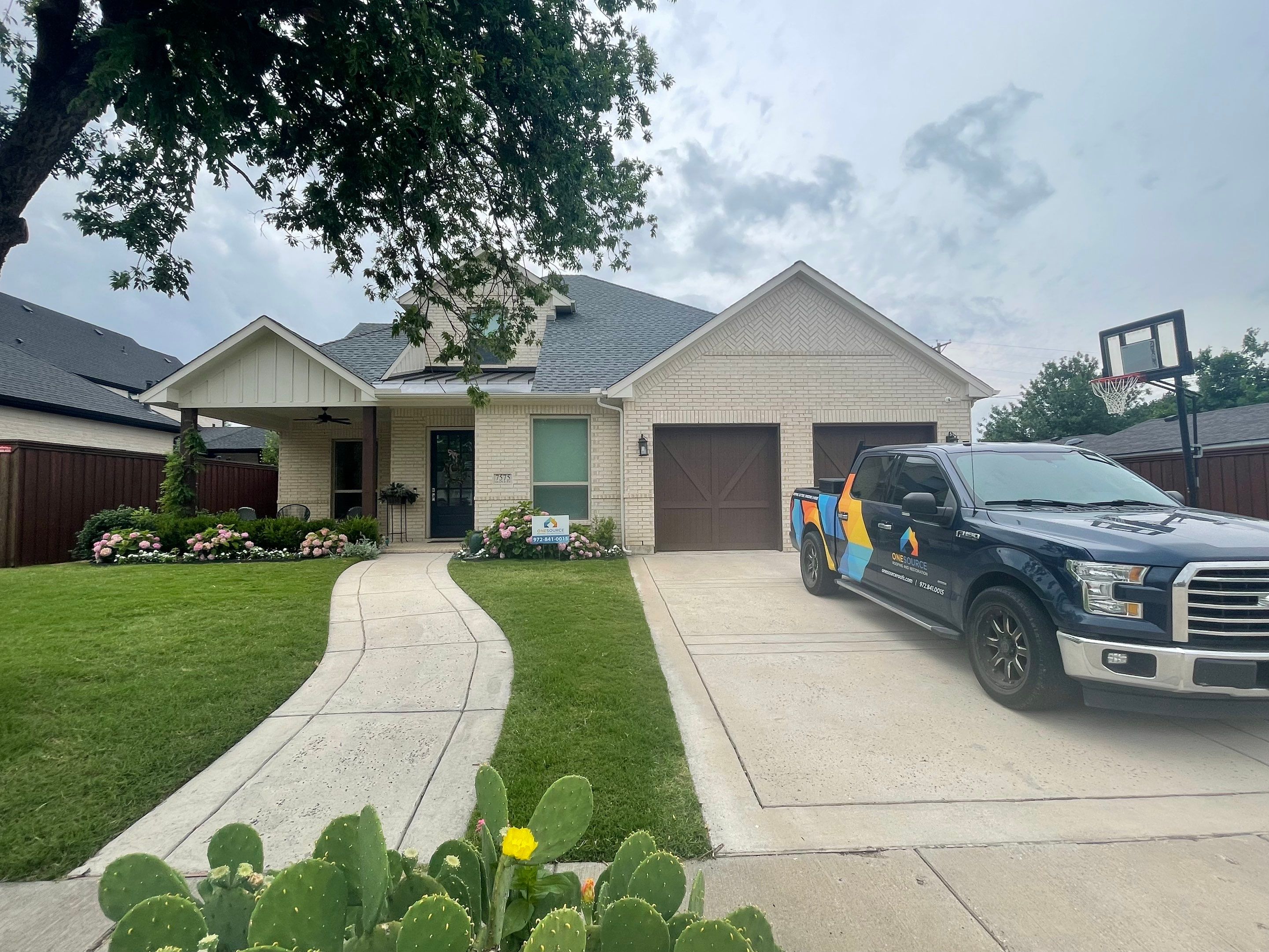 Residential Roofing Installation using GAF Timberline HDZ Pewter Gray by OneSource Roofing and Restoration