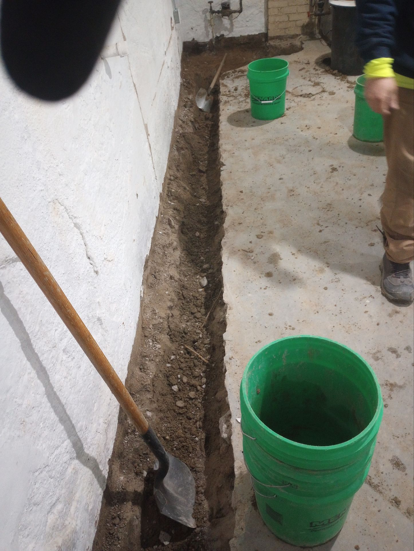 Interior Drain Tile & Wall Drainage in Northeast Minneapolis by Waterproofing Northeast