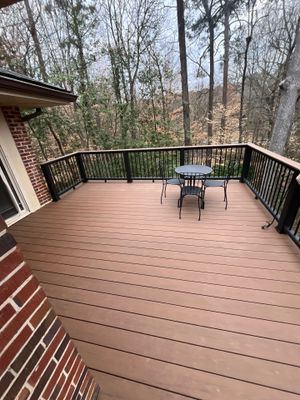 Timbertech Deck Resurface with Trex Transcends Drink Rail Install in Decatur, GA